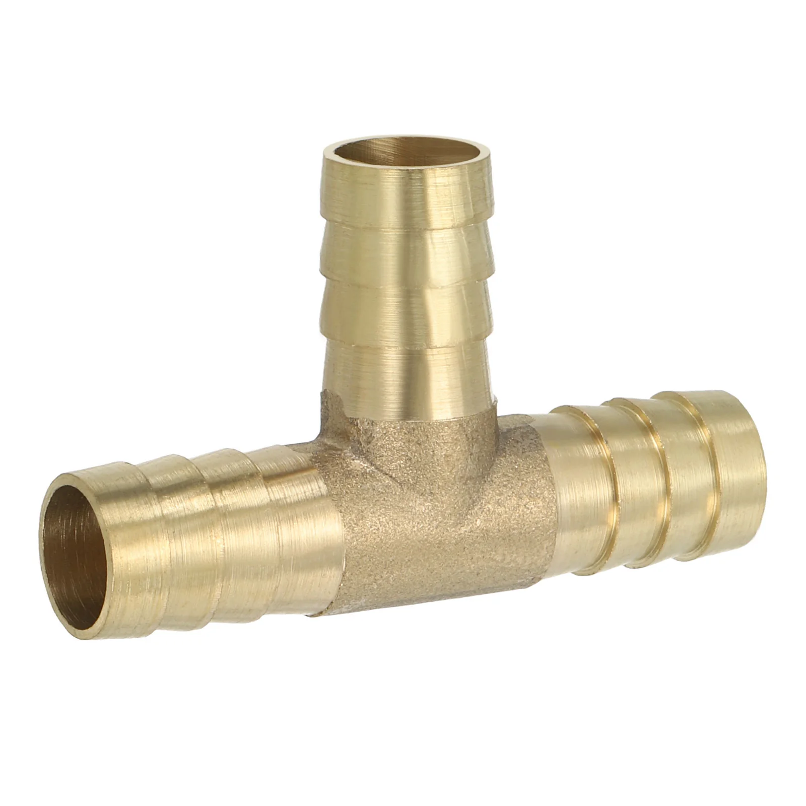 1/2" Brass Tee Barb Hose Fitting 3 Ways Adapter Union Barbed Split, Golden