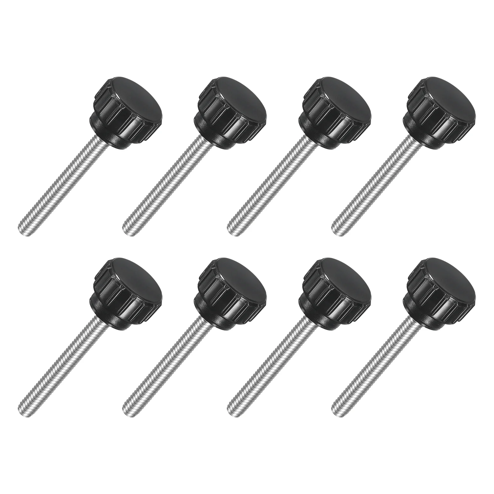 Uxcell 8Pcs M4 x 30mm Knurled Clamping Knob Thumb Clamping Knob Screw 14mm Dia