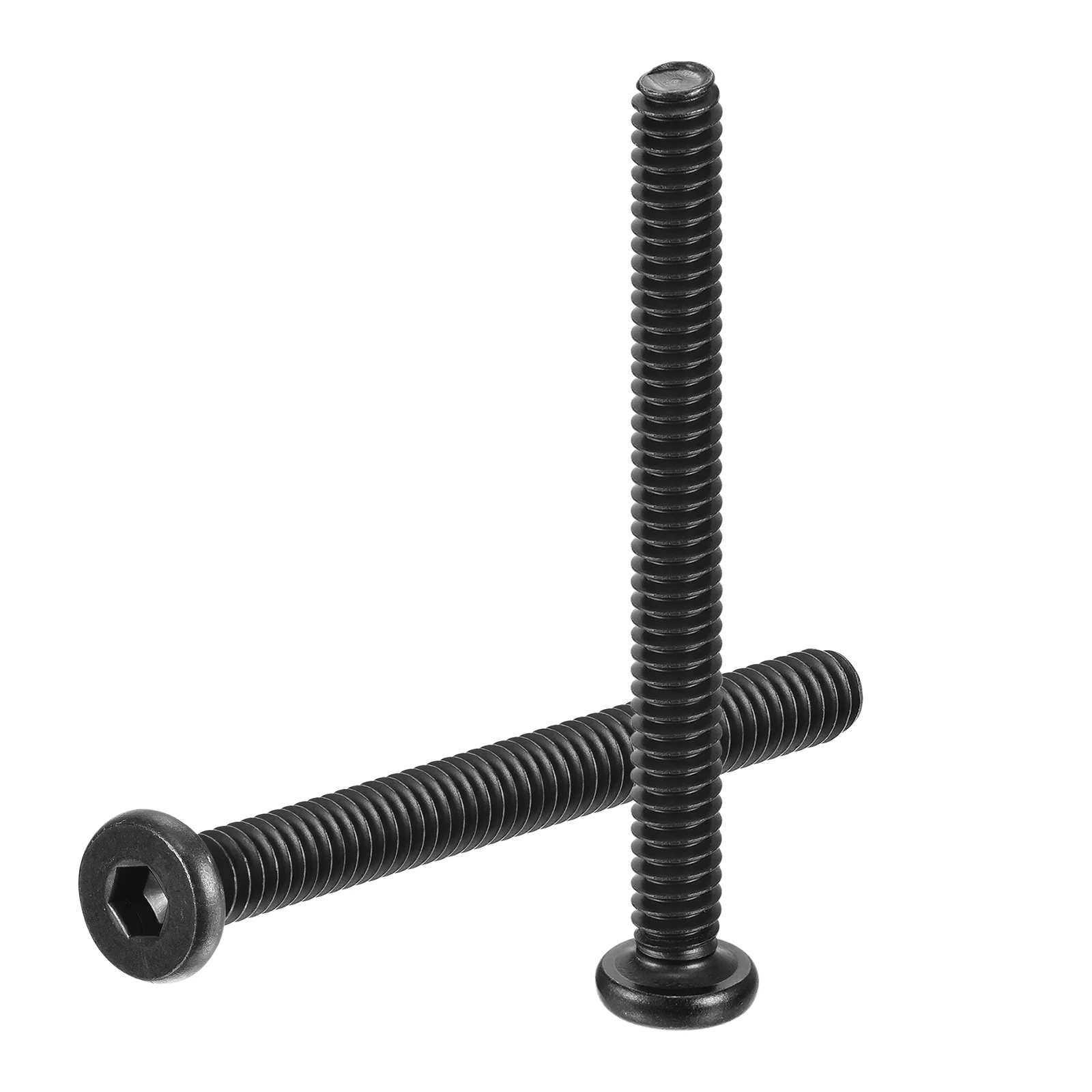 Uxcell 12Pcs 1/4-20x2-1/2" Furniture Bolt, Round Head Hex Socket Cap Screws Bolts Carbon Steel for Bed Tables Chairs Furniture