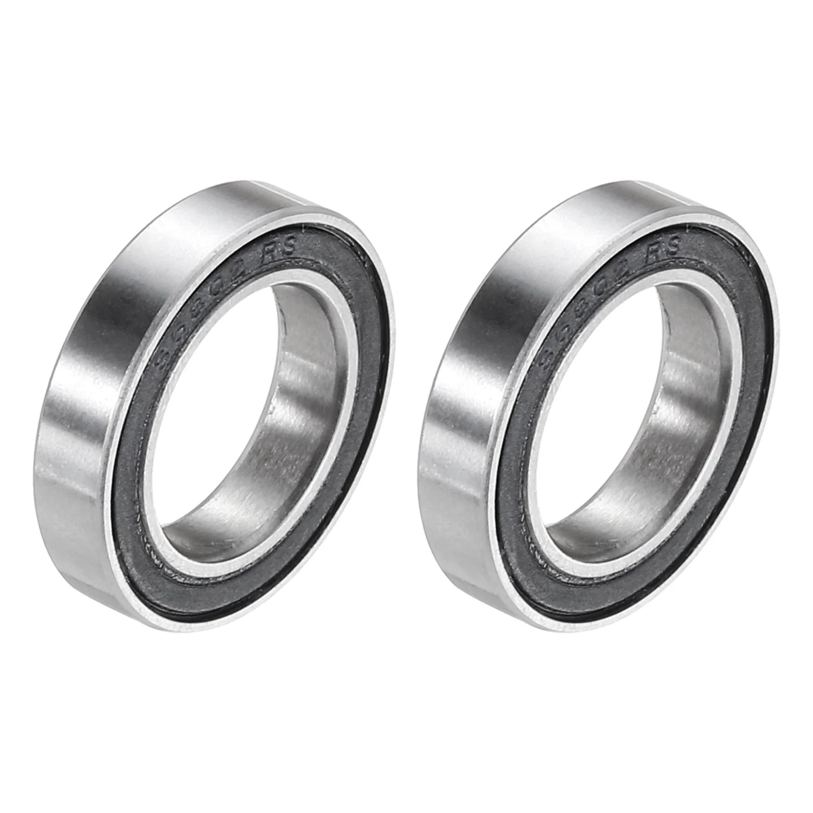 Uxcell 2Pcs S6802-2RS Deep Groove Ball Bearings 15mmx24mmx5mm Sealed Stainless Steel