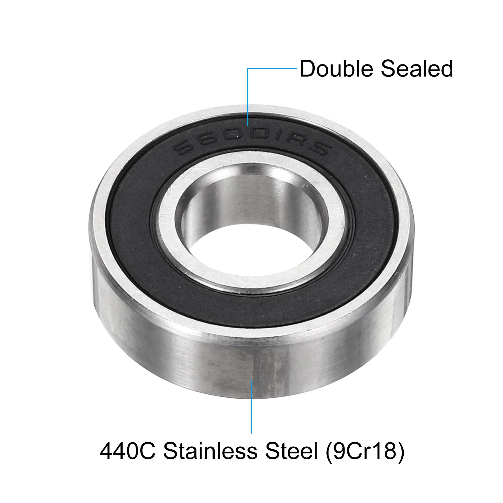 Uxcell 2Pcs S6001-2RS Deep Groove Ball Bearings 12mmx28mmx8mm Sealed Stainless Steel - Image 4