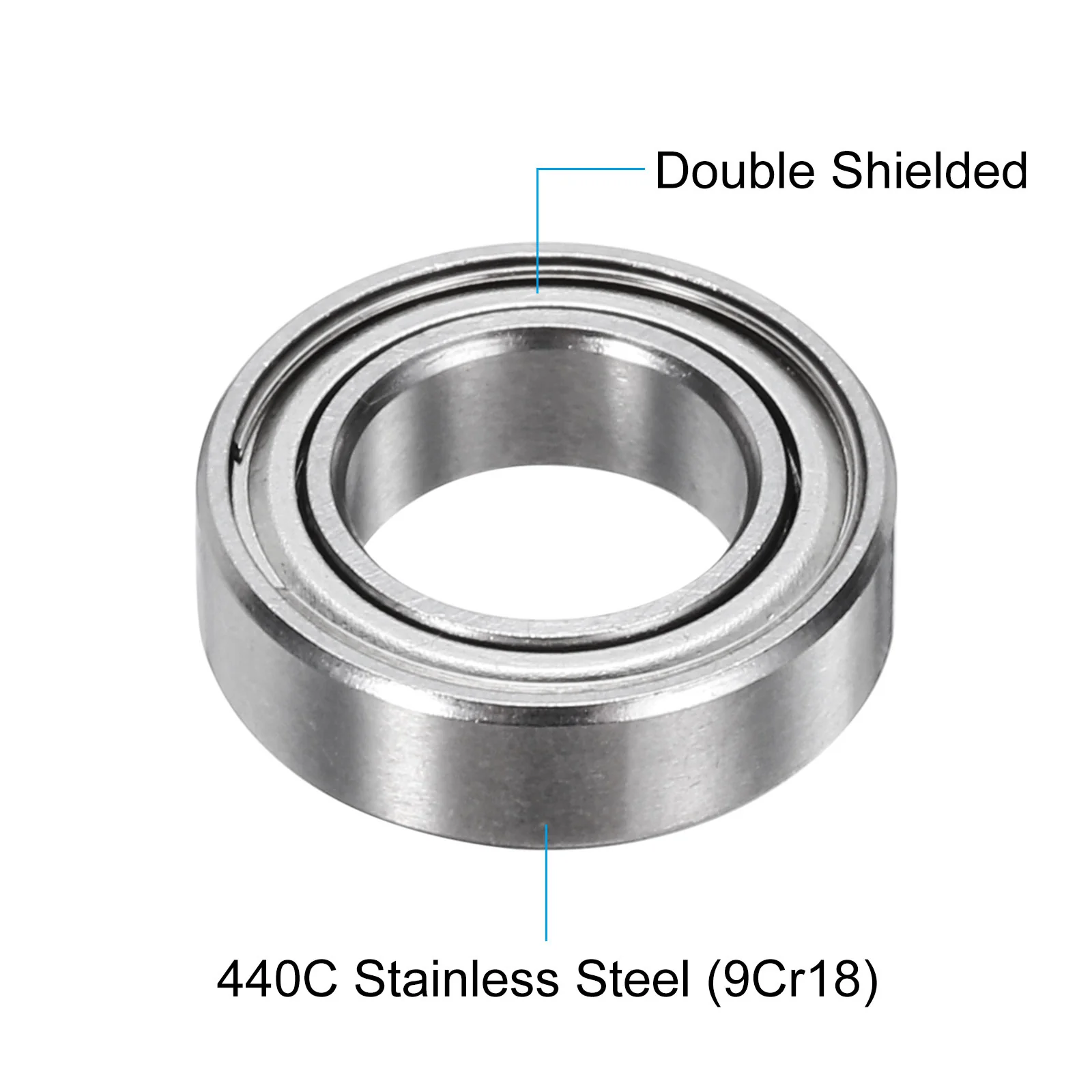 Uxcell 5Pcs SMR148ZZ Stainless Steel Ball Bearing 8mmx14mmx4mm Shielded Bearings - Image 4