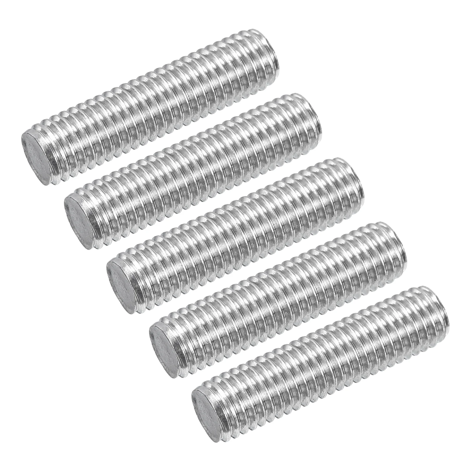 Uxcell 5Pcs M10 x 40mm Fully Threaded Rod 304 Stainless Steel Right Hand Threads Bar Studs for Anchors Bolts, Clamps, Hangers and U-Bolts, M10-1.5 Thread Pitch