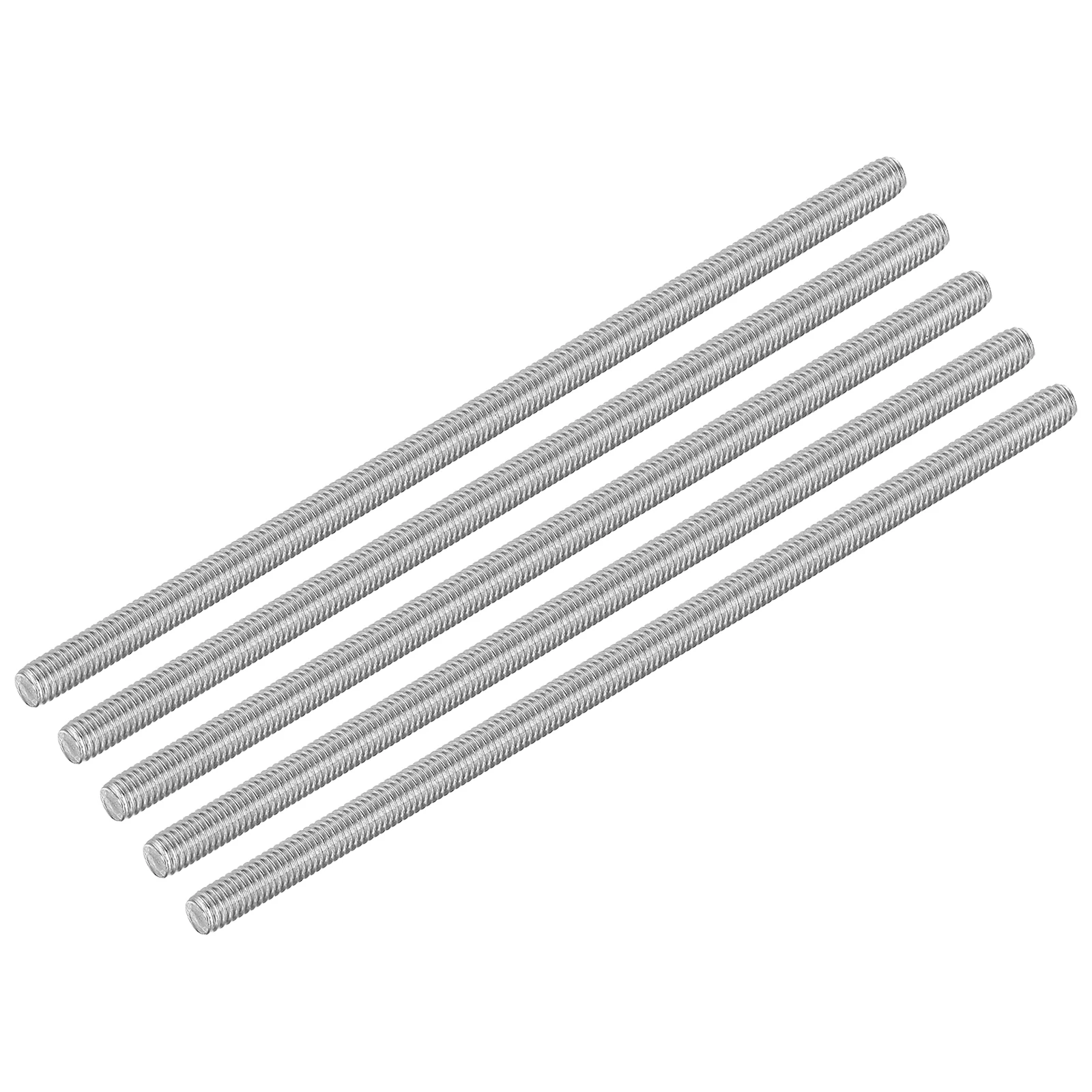 Uxcell 10Pcs M6 x 150mm Fully Threaded Rod 304 Stainless Steel Right Hand Threads Bar Studs for Anchors Bolts, Clamps, Hangers and U-Bolts, 1 Thread Pitch