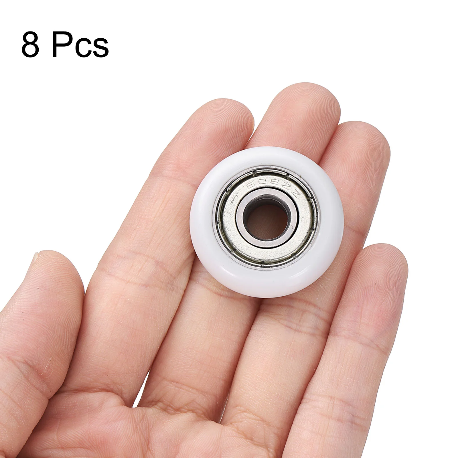 Uxcell 8Pcs Ball Bearing Guide 8x30x8.5mm Double Shielded, White - Image 4