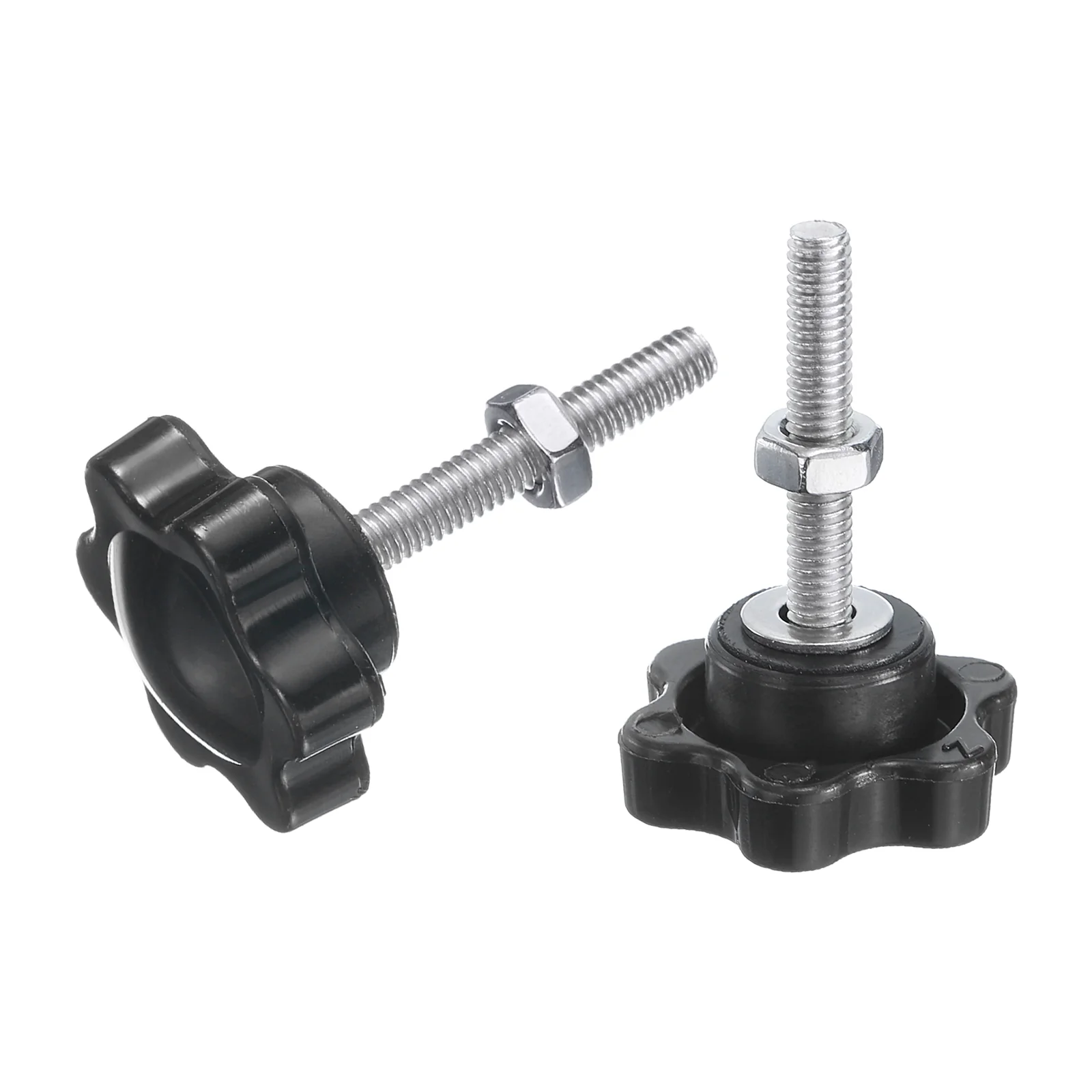 Uxcell 20pcs Star Knobs M4 x 20mm Zinc Plated Steel Stud 25mm 6-Star Head Nuts Washers - Image 4