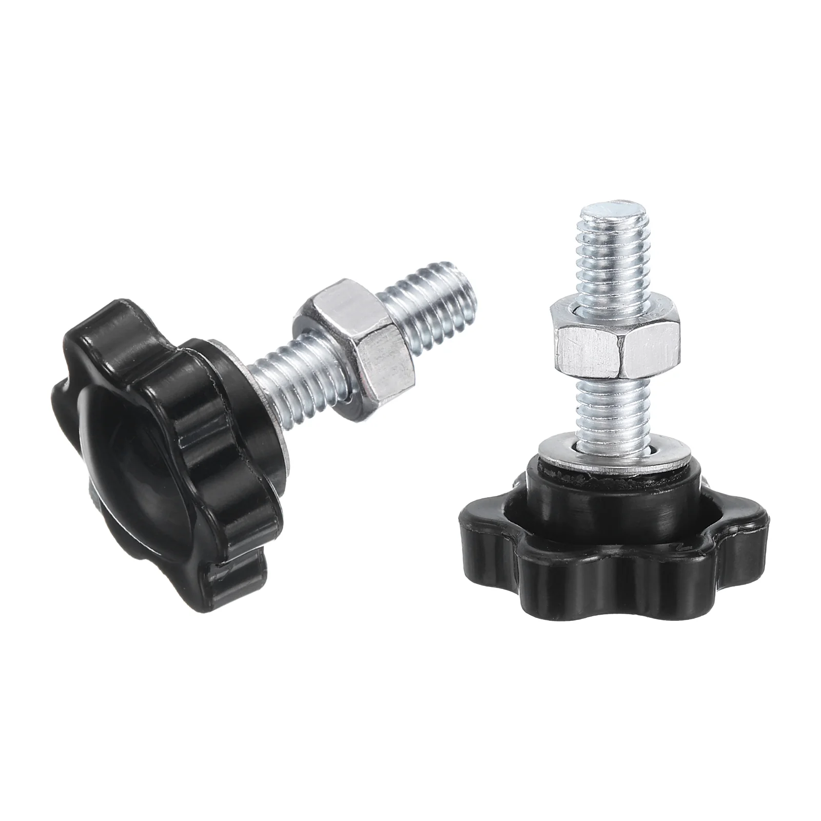 Uxcell 20pcs Star Knobs M6 x 20mm Zinc Plated Steel Stud 25mm 6-Star Head Nuts Washers - Image 4