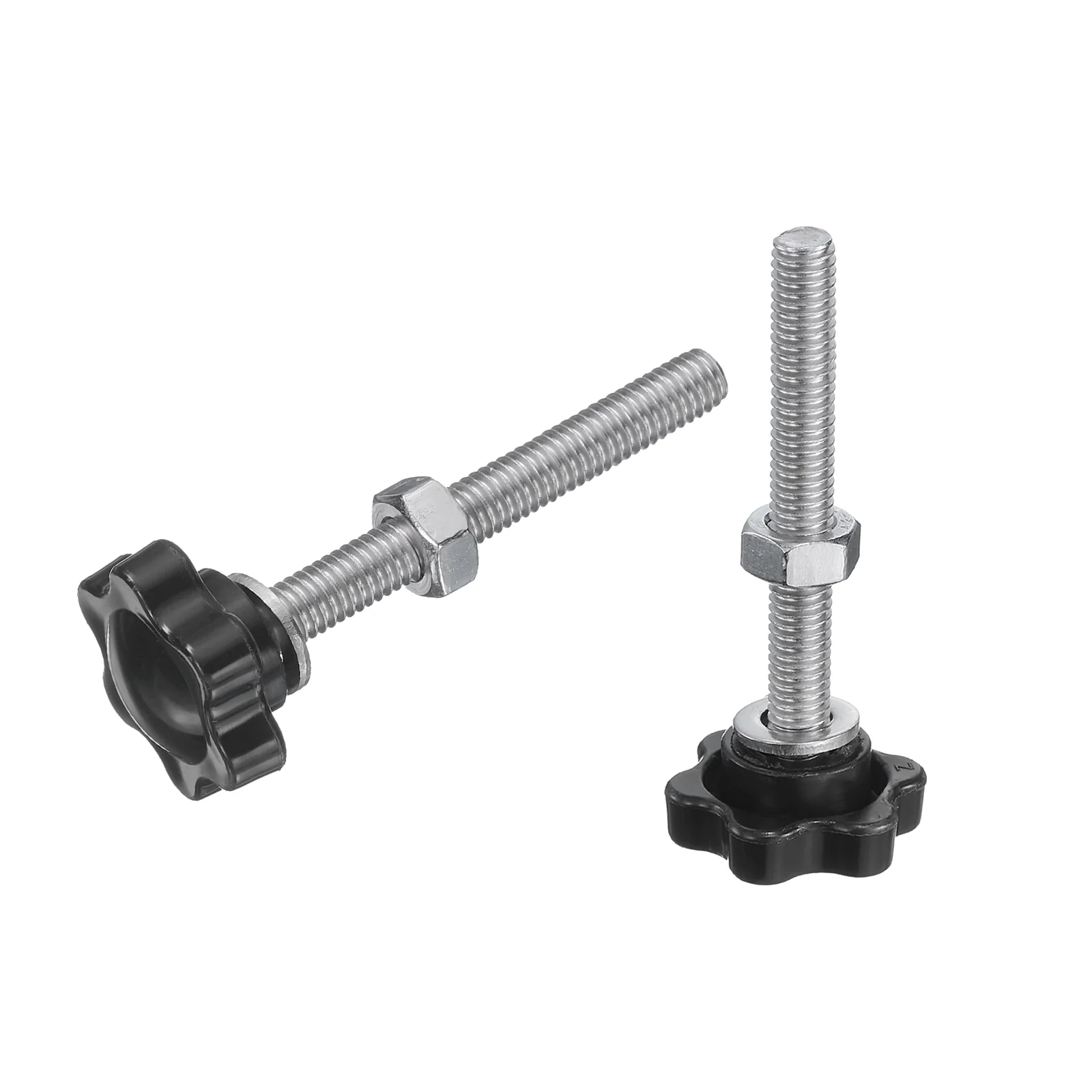 Uxcell 8pcs Star Knobs M6 x 50mm 304 Stainless Steel Stud 25mm 6-Star Head Nuts Washers - Image 4