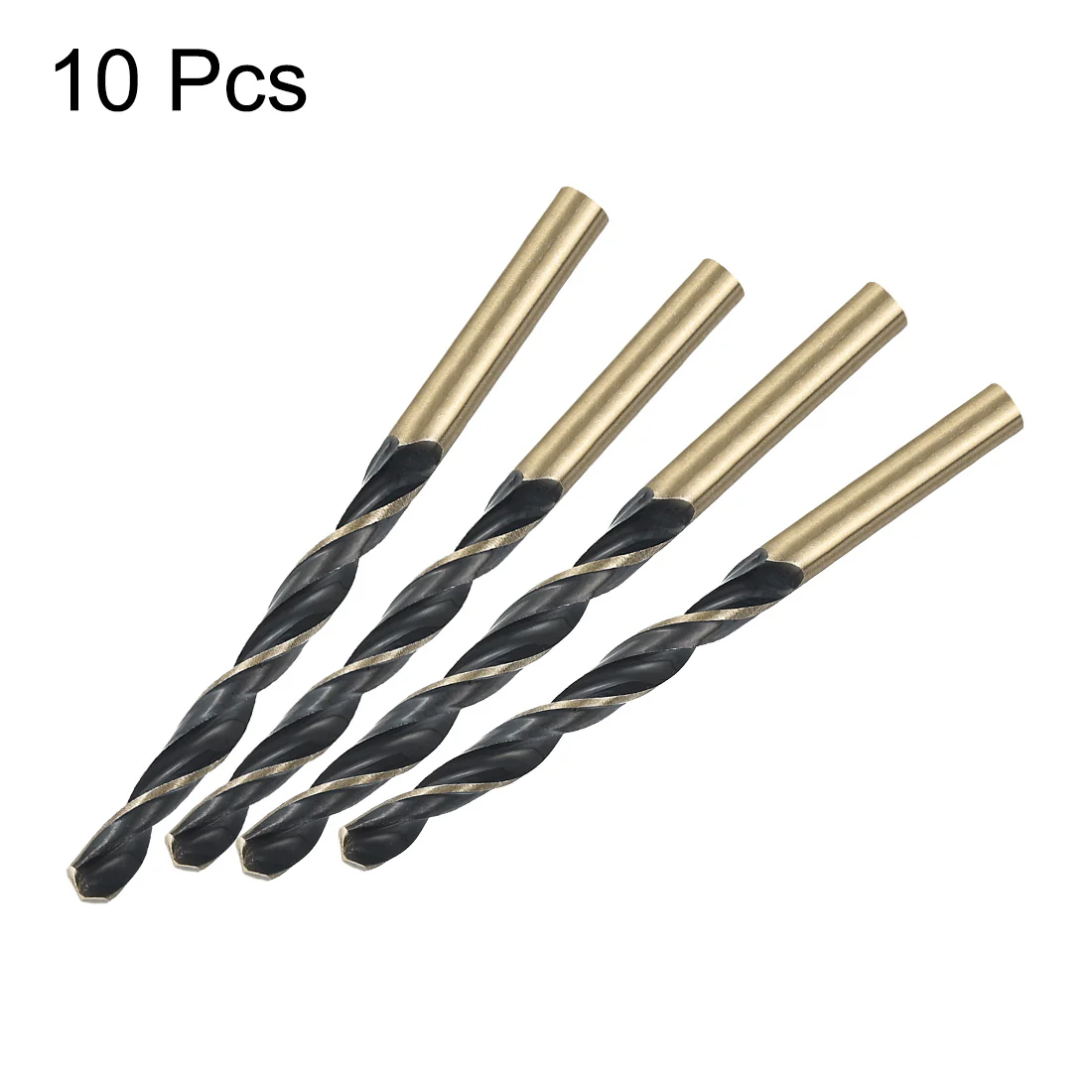 Uxcell 10pcs Straight Shank Twist Drill Bits 6mm TiN Coated High Speed Steel 4341 - Image 5