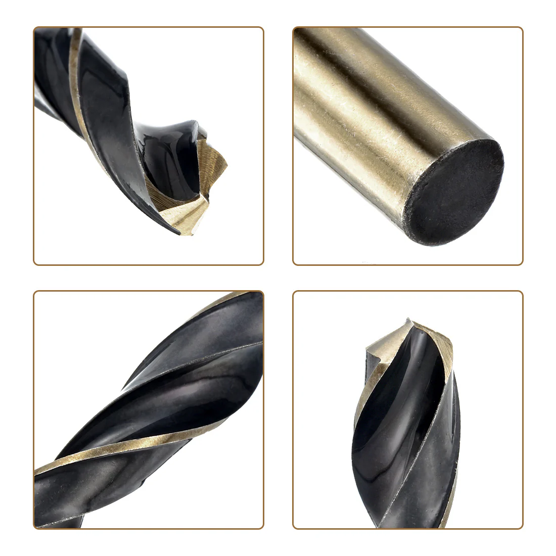 Uxcell 5pcs Straight Shank Twist Drill Bits 12.5mm TiN Coated High Speed Steel 4341 - Image 4