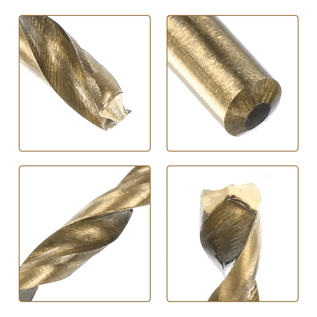 Uxcell 24pcs Straight Shank Twist Drill Bits 1mm TiN Coated High Speed Steel 4341 - Image 4