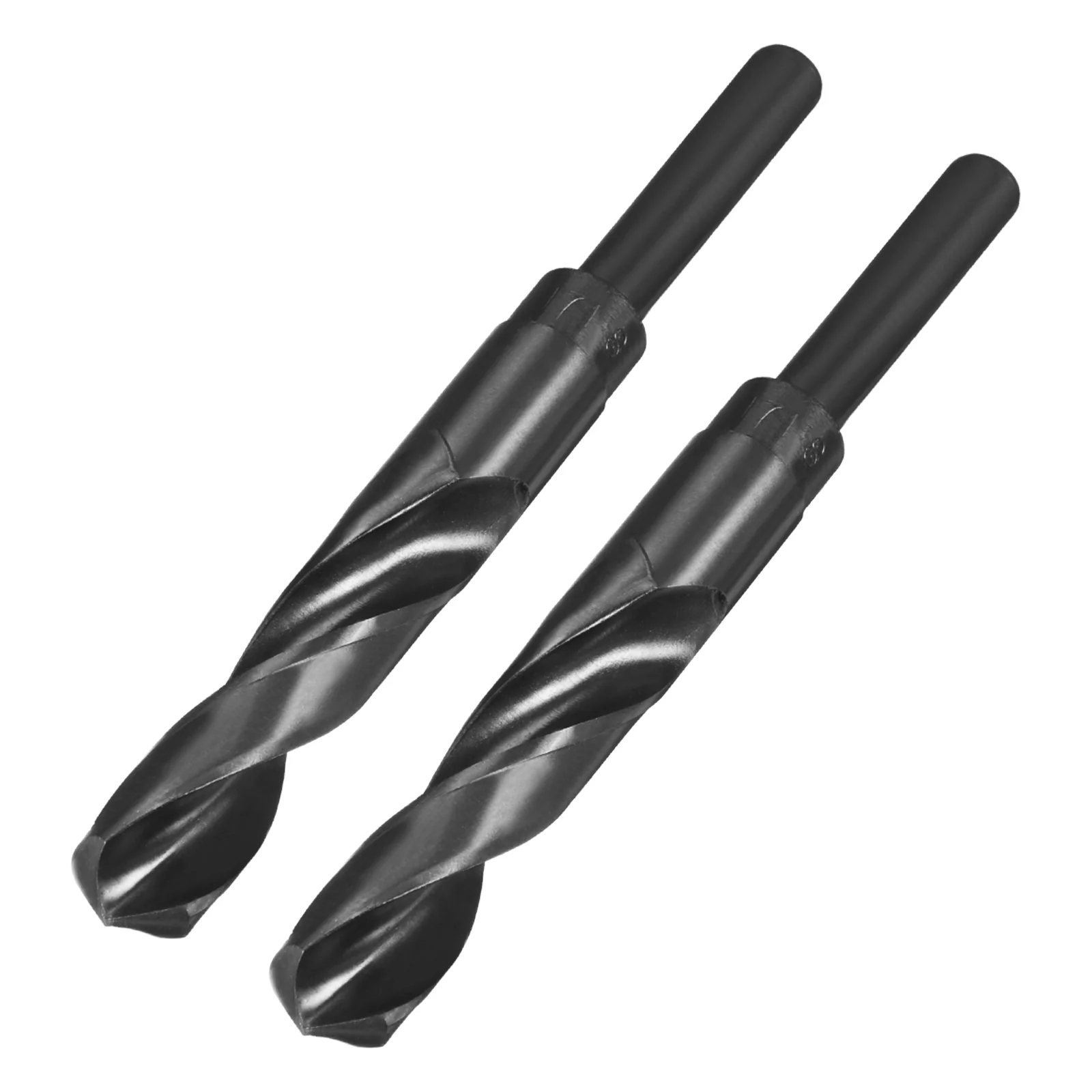 Uxcell 3pcs 17mm Twist Drill Bits Black Nitride Coated HSS-9341 with 1/2" Reduced Shank