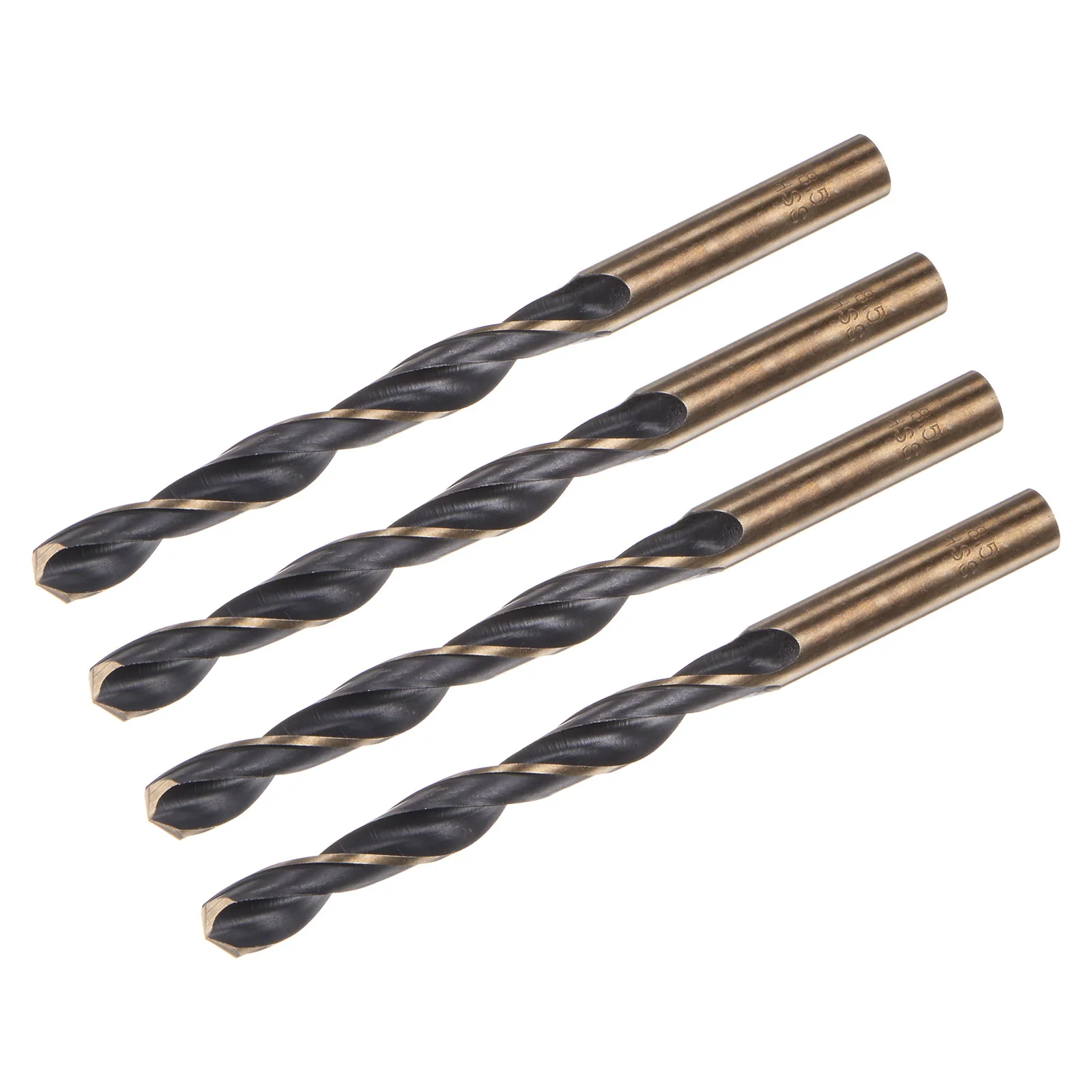 Uxcell 4pcs 8.5mm Titanium & Nitride Coated M2 High Speed Steel Twist Jobber Drill Bits