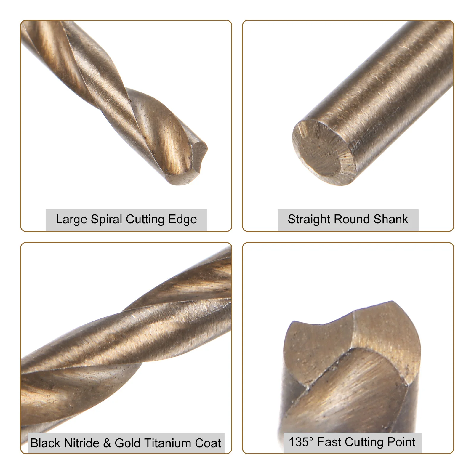 Uxcell 24pcs 2mm Titanium & Nitride Coated M2 High Speed Steel Twist Jobber Drill Bits - Image 3