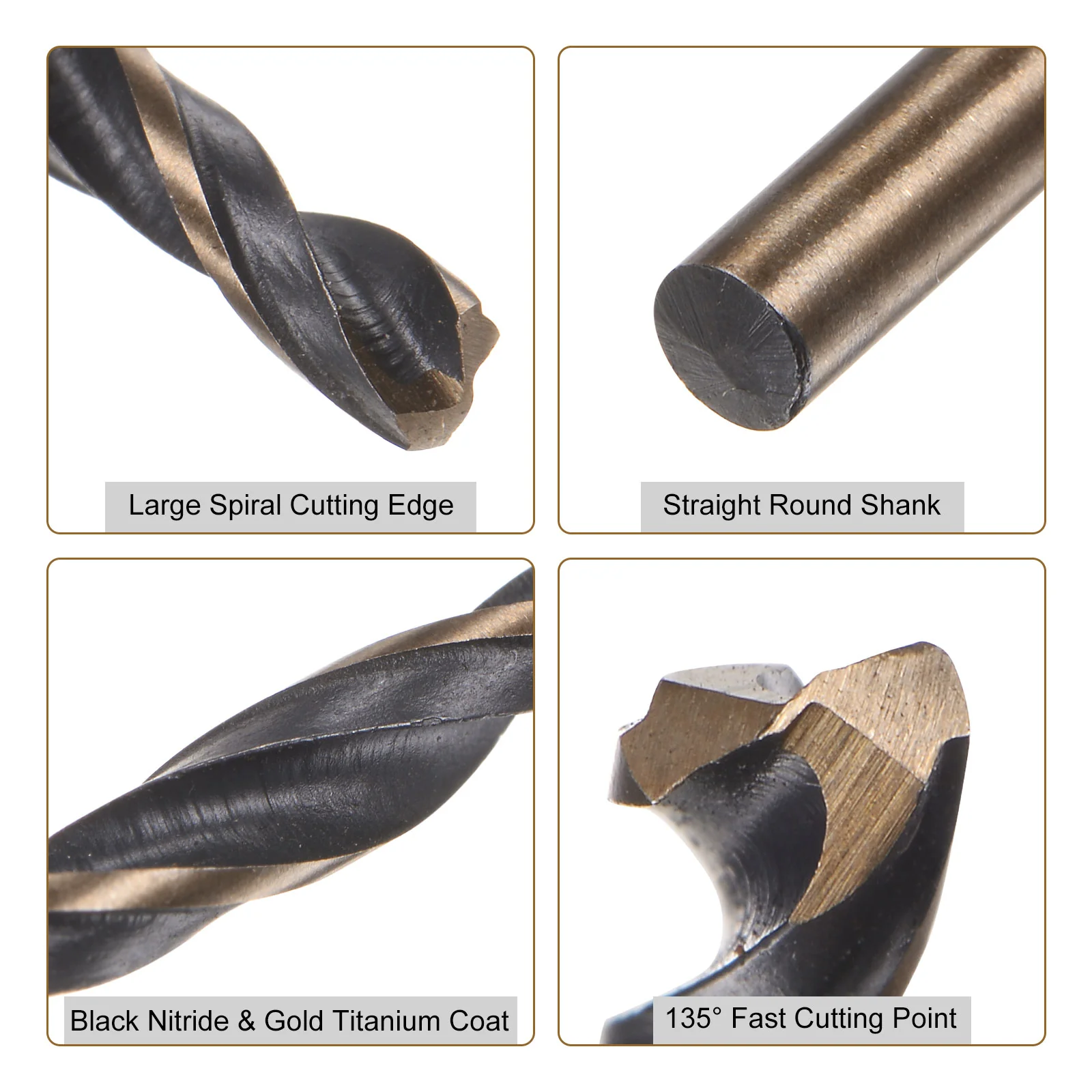 Uxcell 24pcs 3.2mm Titanium & Nitride Coated M2 High Speed Steel Twist Jobber Drill Bit - Image 3