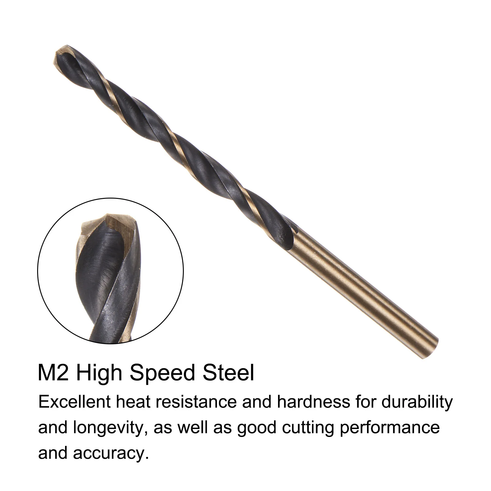 Uxcell 36pcs 4mm Titanium & Nitride Coated M2 High Speed Steel Twist Jobber Drill Bits - Image 4