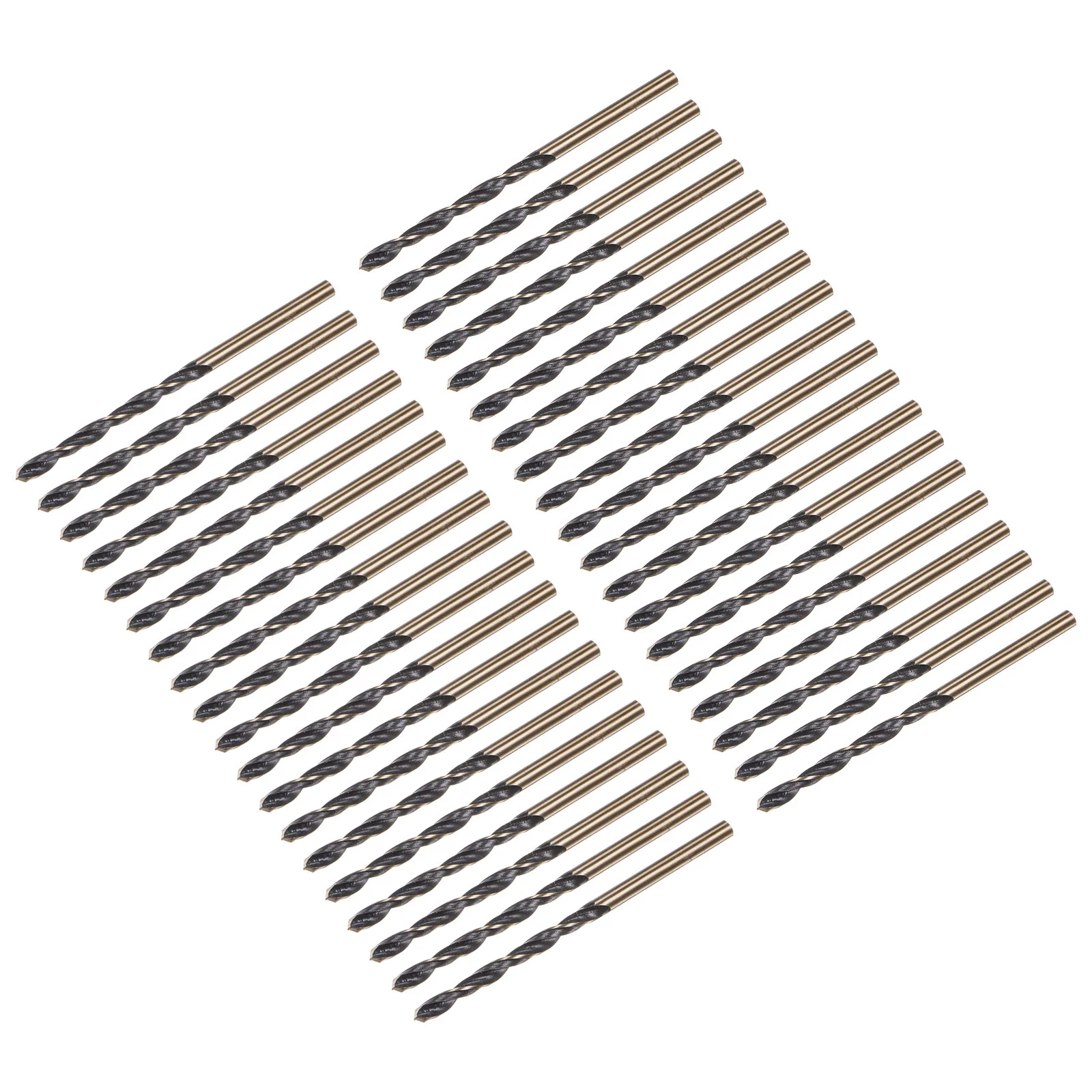 Uxcell 36pcs 3mm Titanium & Nitride Coated M2 High Speed Steel Twist Jobber Drill Bits