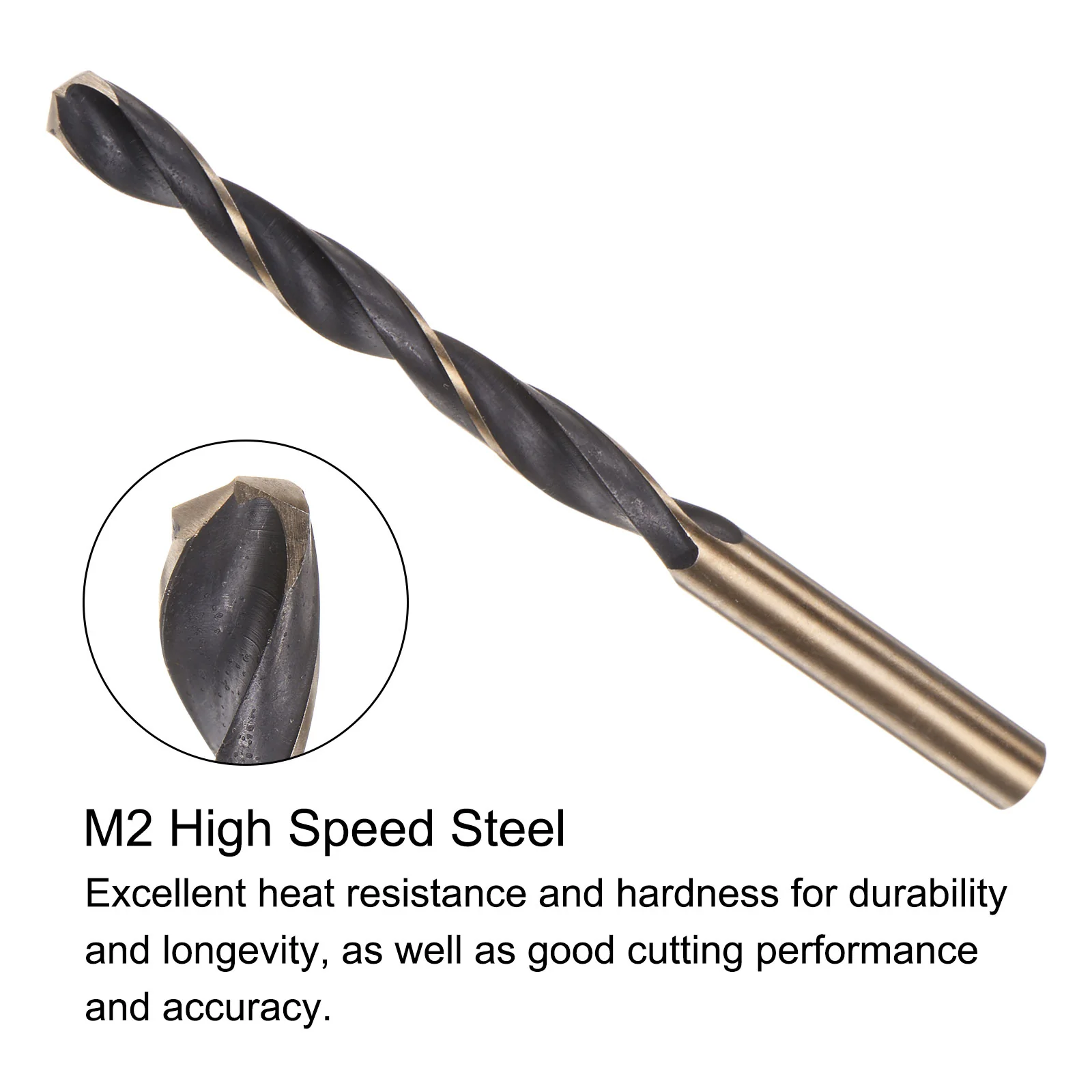 Uxcell 24pcs 7.5mm Titanium & Nitride Coated M2 High Speed Steel Twist Jobber Drill Bit - Image 4