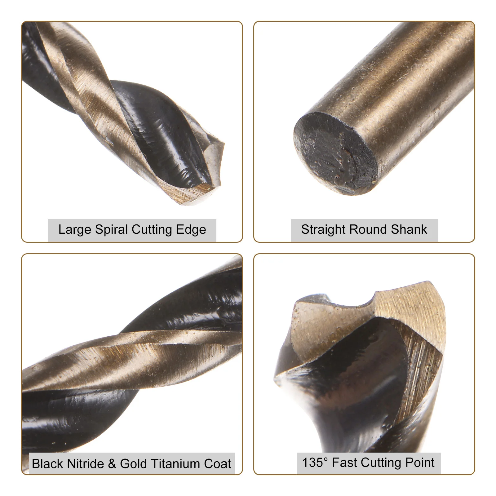 Uxcell 36pcs 3.5mm Titanium & Nitride Coated M2 High Speed Steel Twist Jobber Drill Bit - Image 3