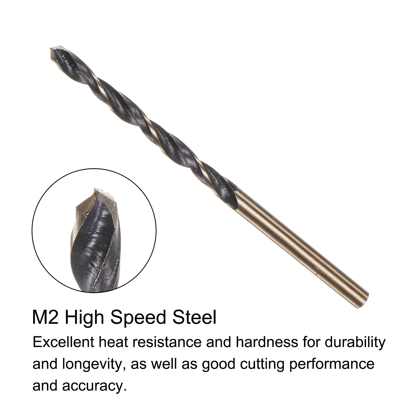 Uxcell 48pcs 3mm Titanium & Nitride Coated M2 High Speed Steel Twist Jobber Drill Bits - Image 4