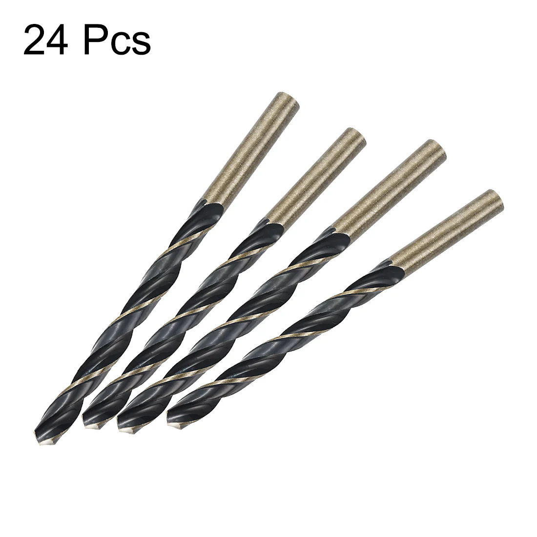Uxcell 24pcs Straight Shank Twist Drill Bits 7mm TiN Coated High Speed Steel 4341 - Image 5