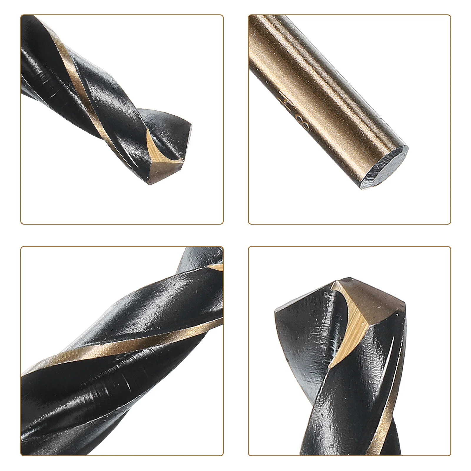 Uxcell 10pcs Straight Shank Twist Drill Bits 8.2mm TiN Coated High Speed Steel 4341 - Image 3