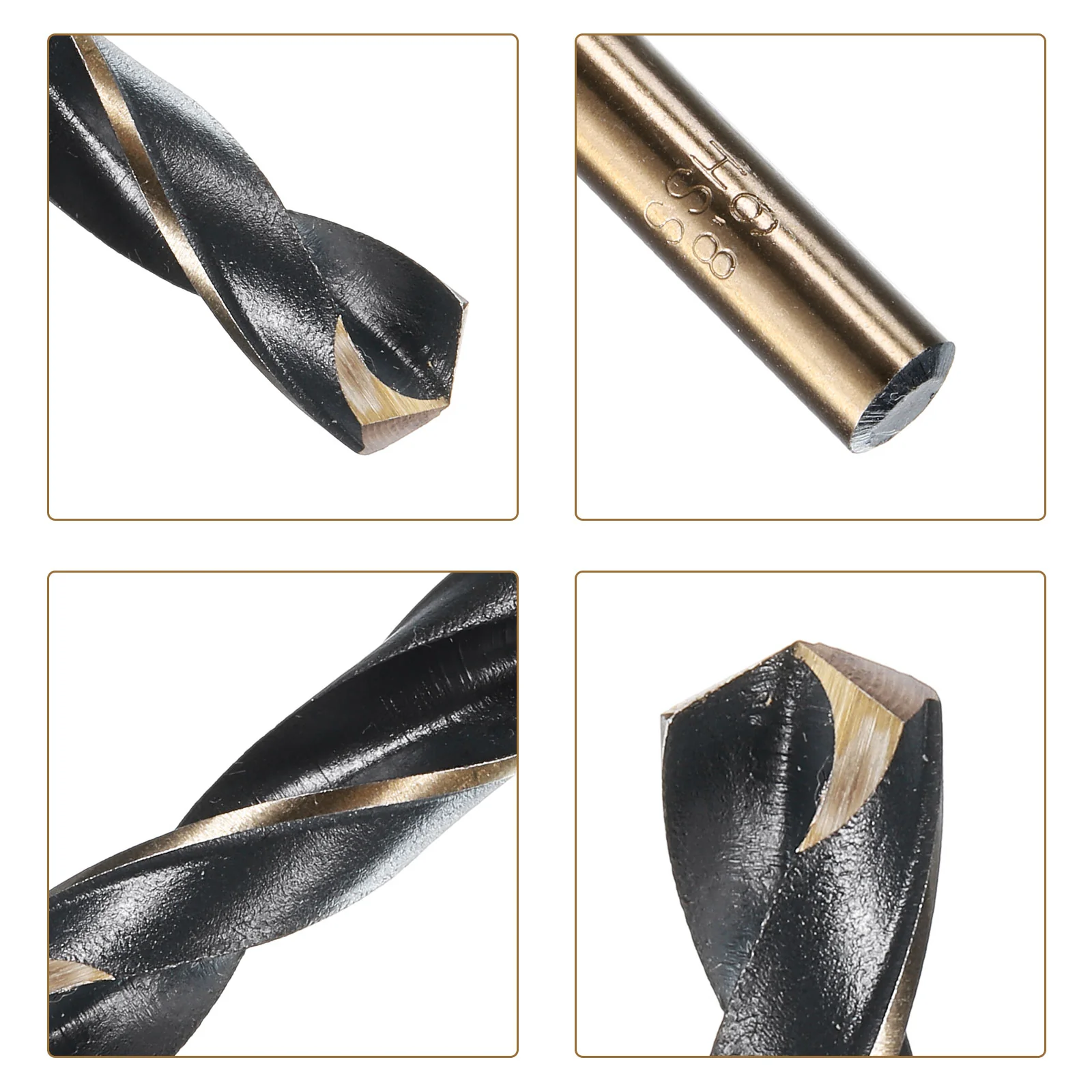 Uxcell 5pcs Straight Shank Twist Drill Bits 6.8mm TiN Coated High Speed Steel 4341 - Image 3