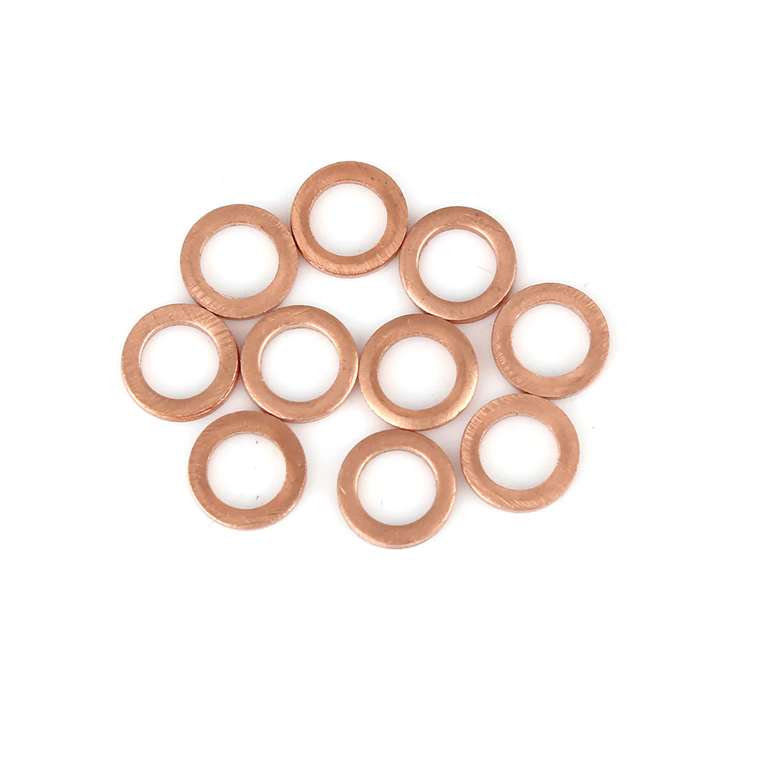 Copper Washer Flat Sealing Gasket Ring Spacer for Car 6 x 10 x 1.5mm 10pcs - Image 3