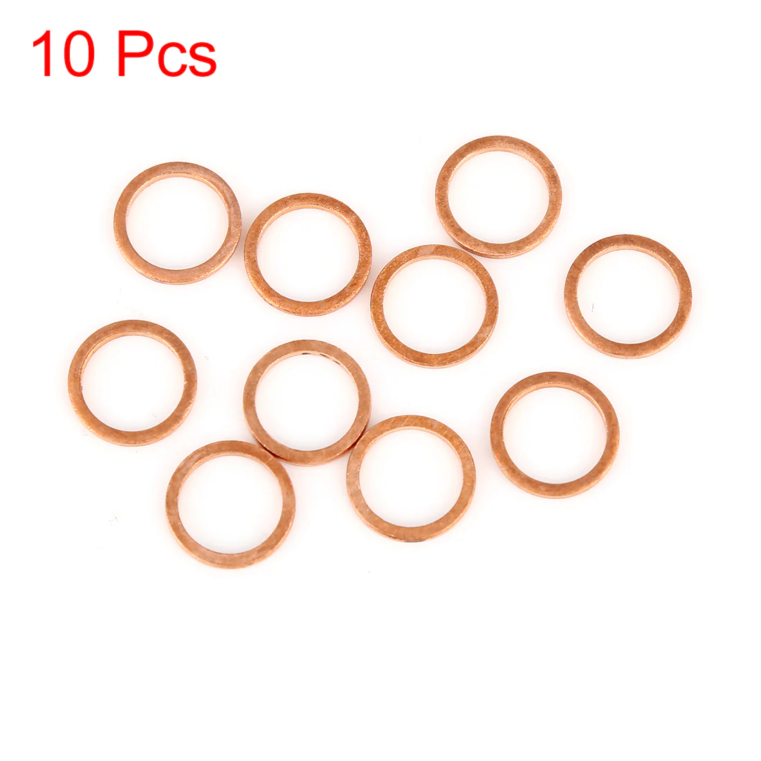 Automotive Universal Copper Washer Flat Sealing Gasket Ring Spacer 10 x 13 x 1.5mm 10pcs - Image 2