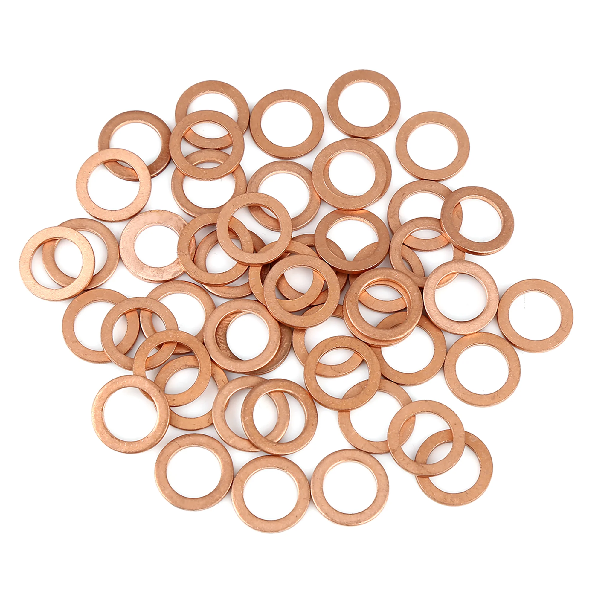 50pcs Copper Washer Flat Sealing Gasket Ring Spacer for Car 10 x 15 x 1.5mm - Image 3