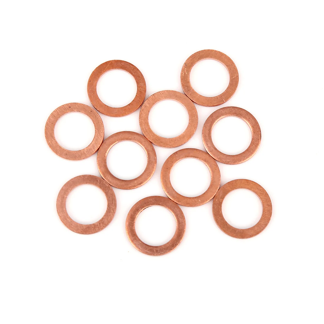 10pcs Copper Washer Flat Sealing Gasket Ring Spacer for Car 12 x 17 x 1.5mm - Image 3