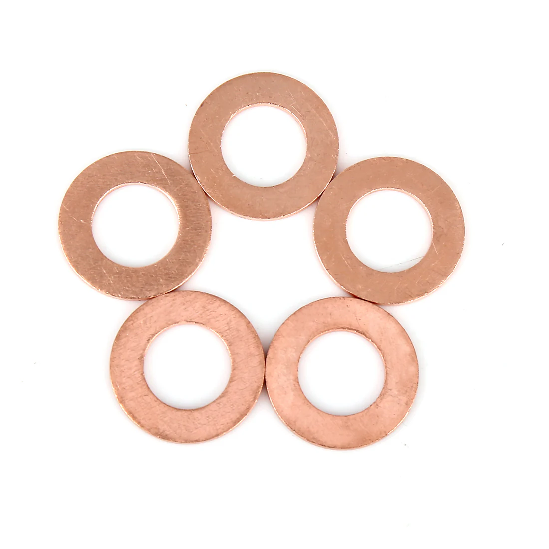 5pcs Copper Washer Flat Sealing Gasket Ring Spacer for Car 12 x 22 x 1.5mm - Image 3