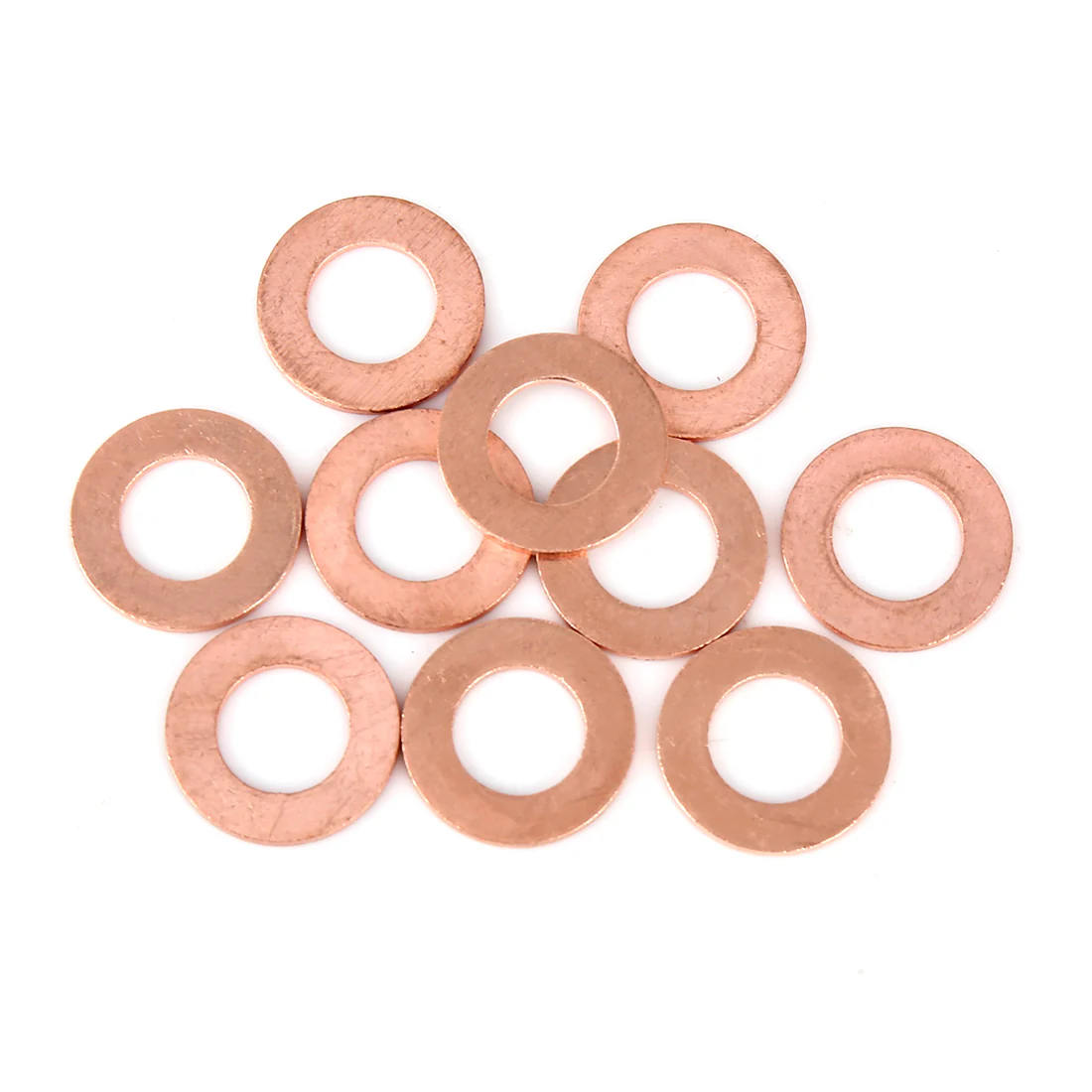 10pcs Copper Washer Flat Sealing Gasket Ring Spacer for Car 12 x 22 x 1.5mm