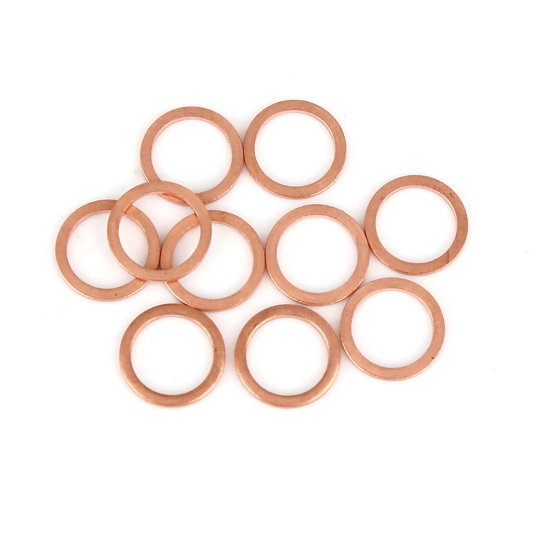 10pcs Copper Washer Flat Sealing Gasket Ring Spacer for Car 12 x 16 x 1.5mm