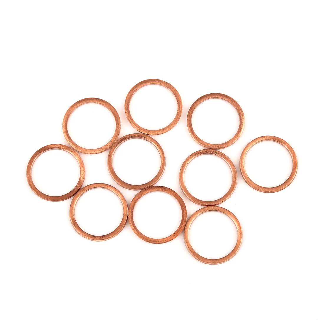 10pcs Copper Washer Flat Sealing Gasket Ring Spacer for Car 15 x 19 x 1.5mm