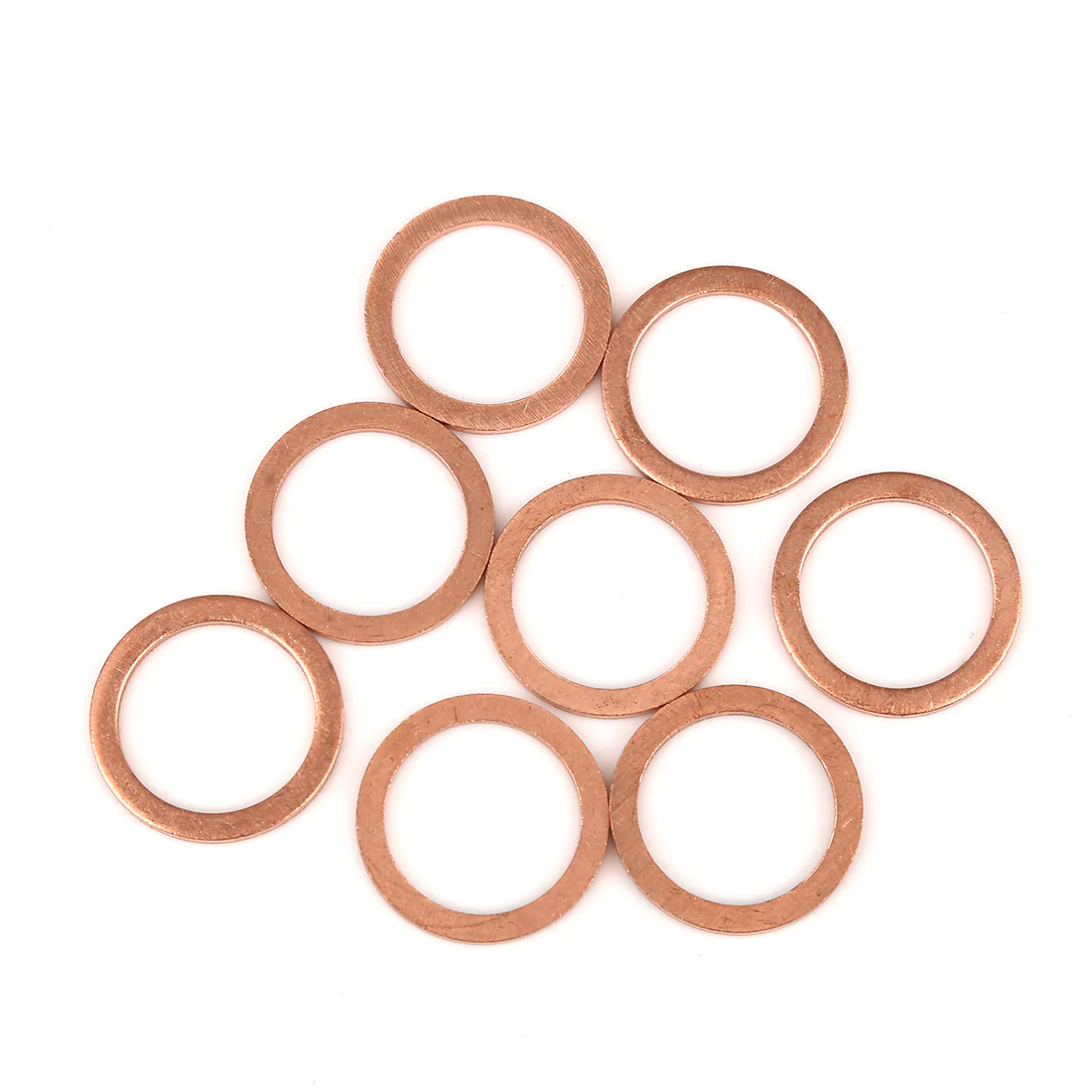 8pcs Copper Washer Flat Sealing Gasket Ring Spacer for Car 18 x 24 x 1.5mm - Image 3