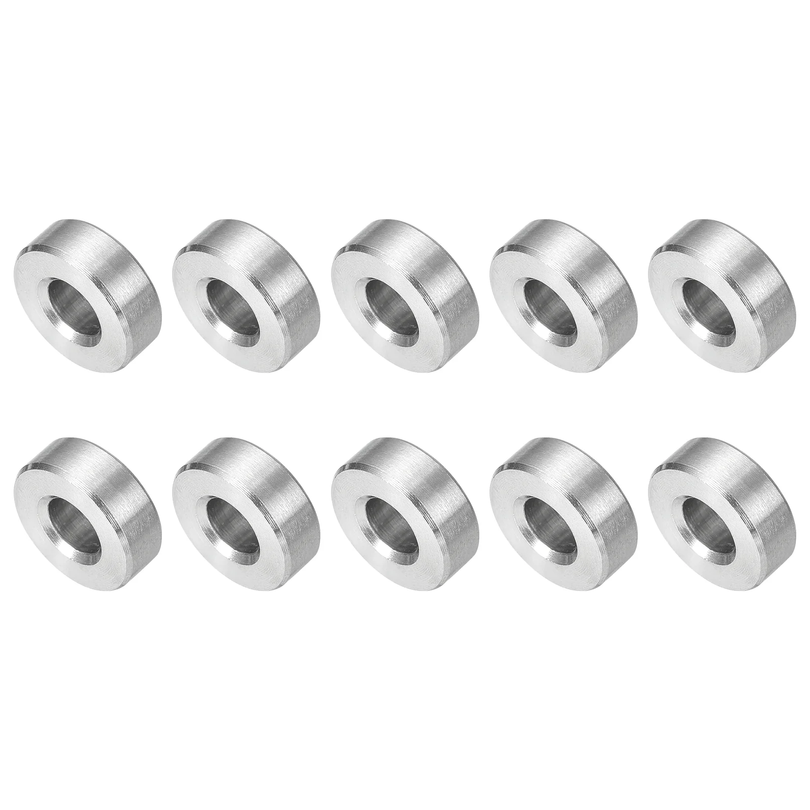 Uxcell 10 Pcs Stainless Steel Spacers, 6mm ID x 14mm OD x 5mmL 304 Stainless Steel Bushing Screw Standoff Unthreaded Round Spacer for 1/4" or M6 Screws Bolts Nuts