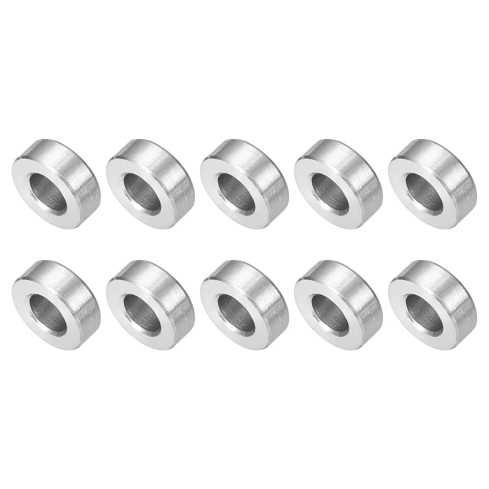 Uxcell 10 Pcs Stainless Steel Spacers, 6mm ID x 12mm OD x 4mmL 304 Stainless Steel Bushing Screw Standoff Unthreaded Round Spacer for 1/4" or M6 Screws Bolts Nuts