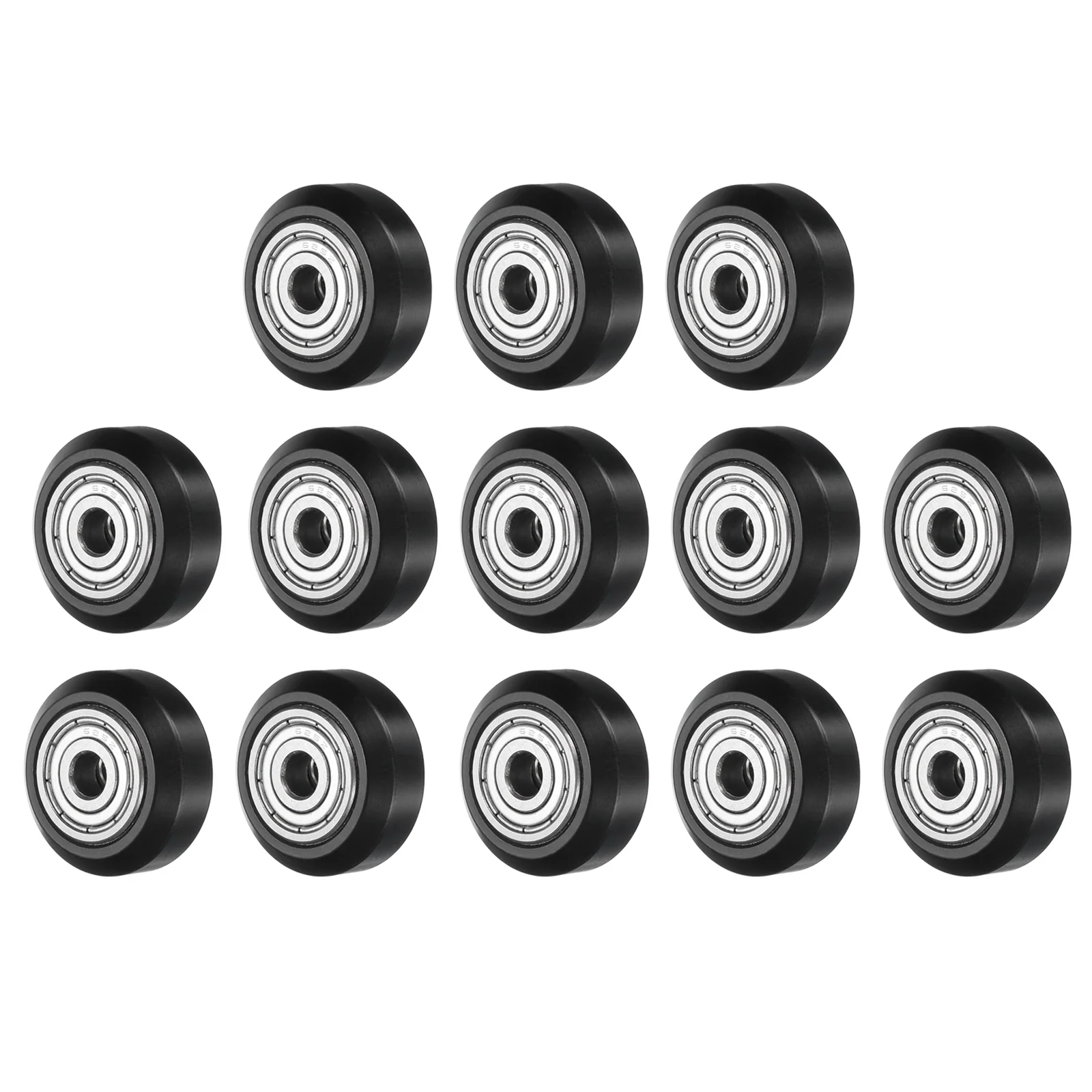 Uxcell 3D Printer POM Rollers, 13pcs High-Speed Gantry Wheels with 625ZZ, Black