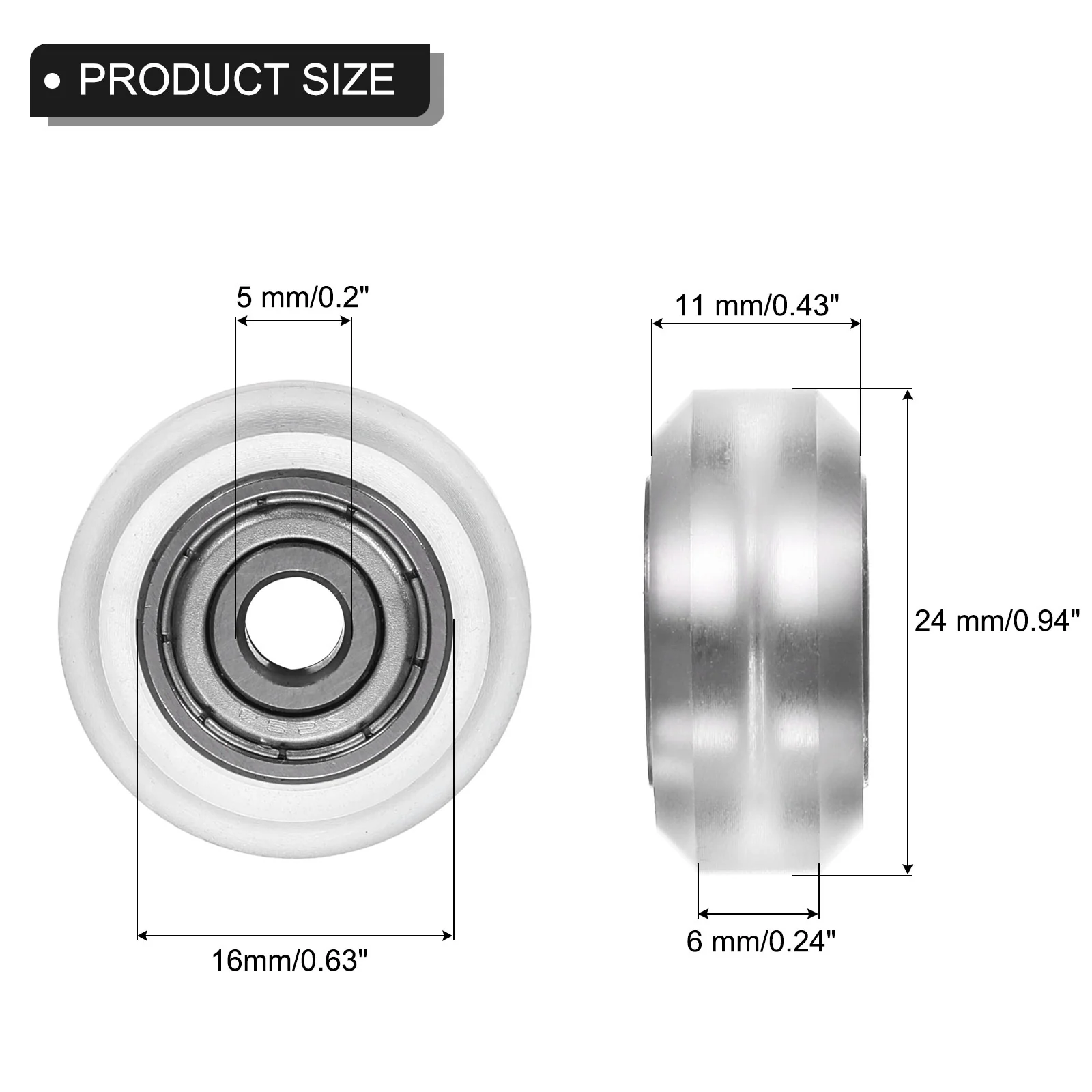 Uxcell 3D Printer POM Rollers, 13pcs High-Speed Gantry Wheels with 625ZZ, White - Image 2