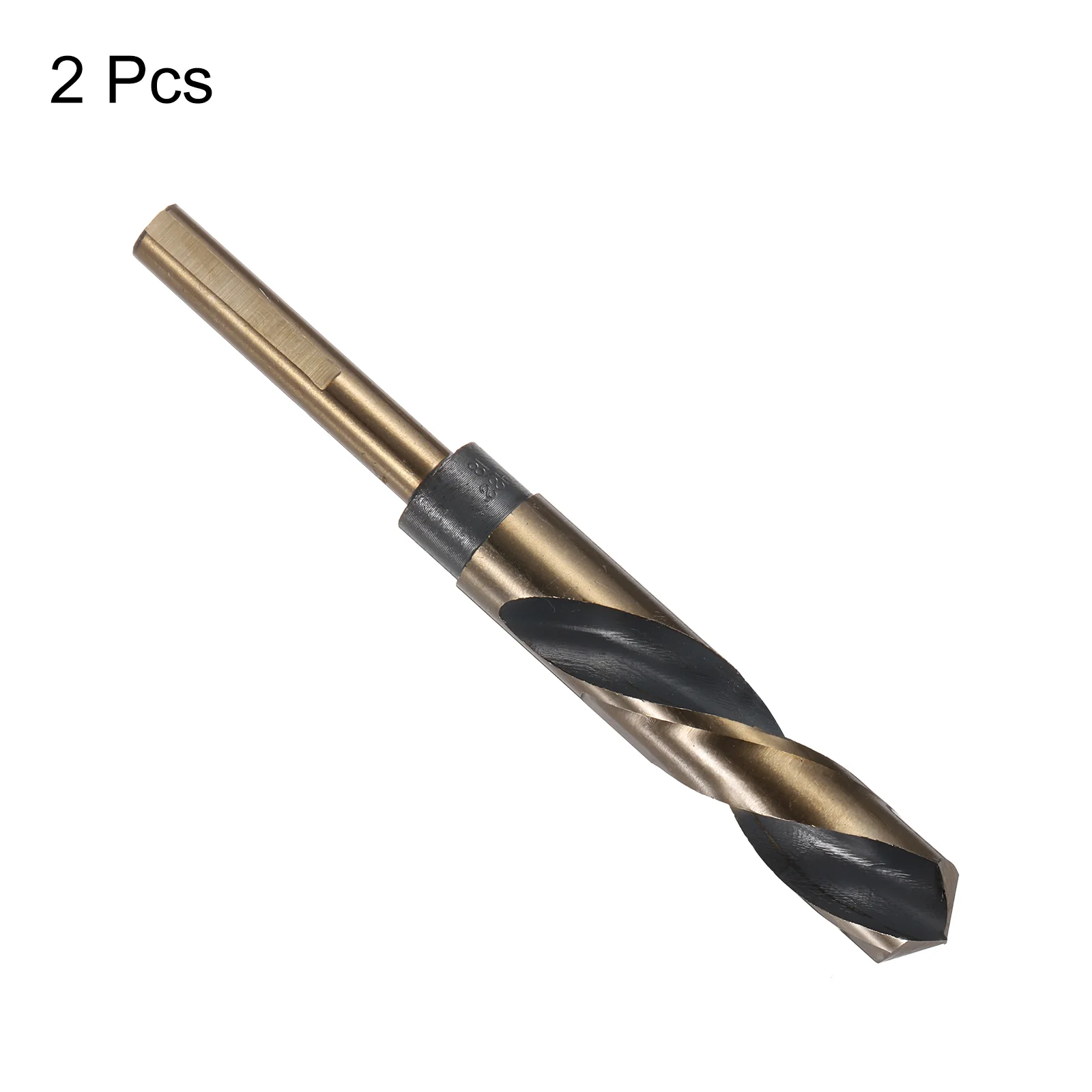 Uxcell 2pcs Reduced Shank Twist Drill Bits 18mm HSS-4341 Nitride & Titanium Coated - Image 5