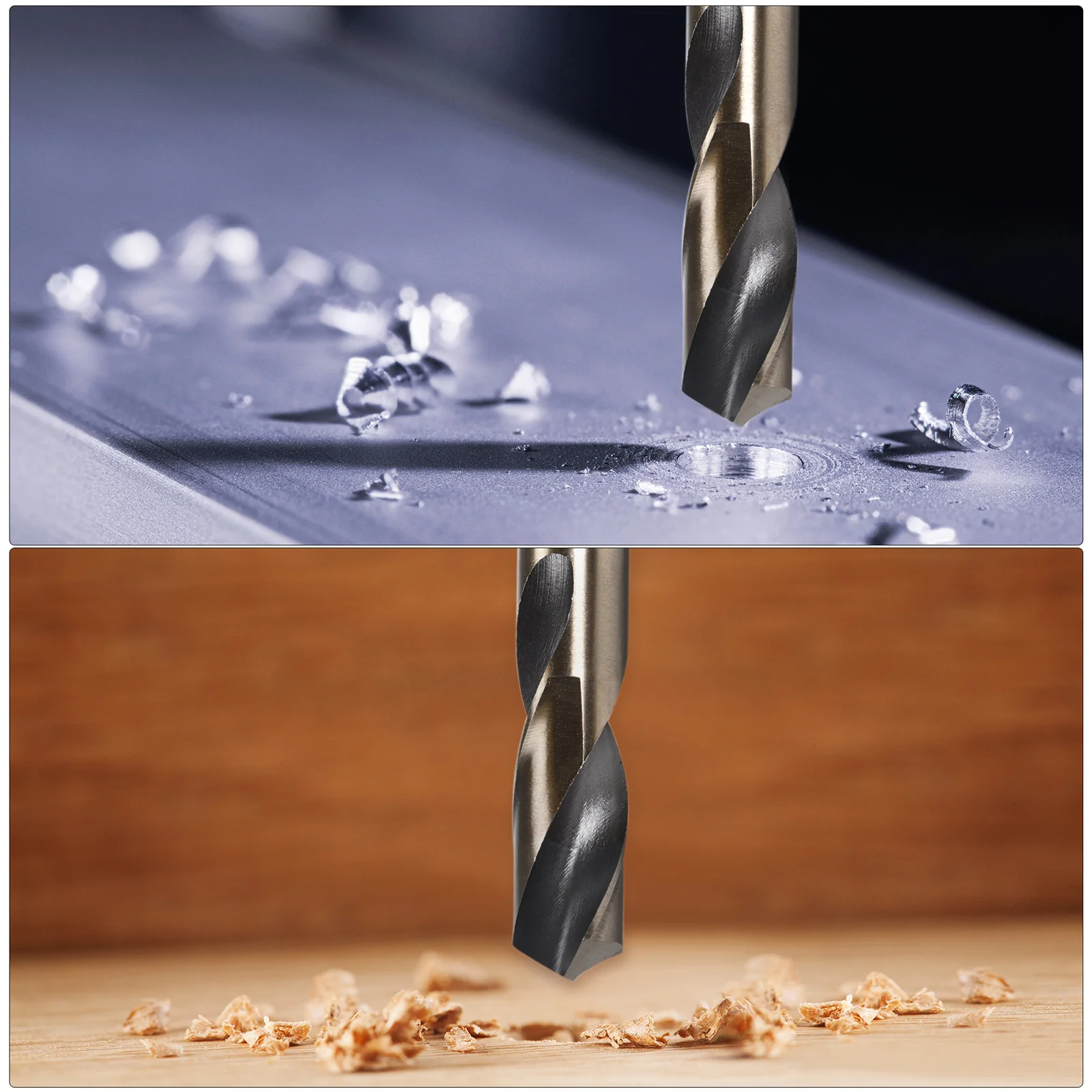 Uxcell 2pcs Reduced Shank Twist Drill Bits 13mm HSS-4341 Nitride & Titanium Coated - Image 4