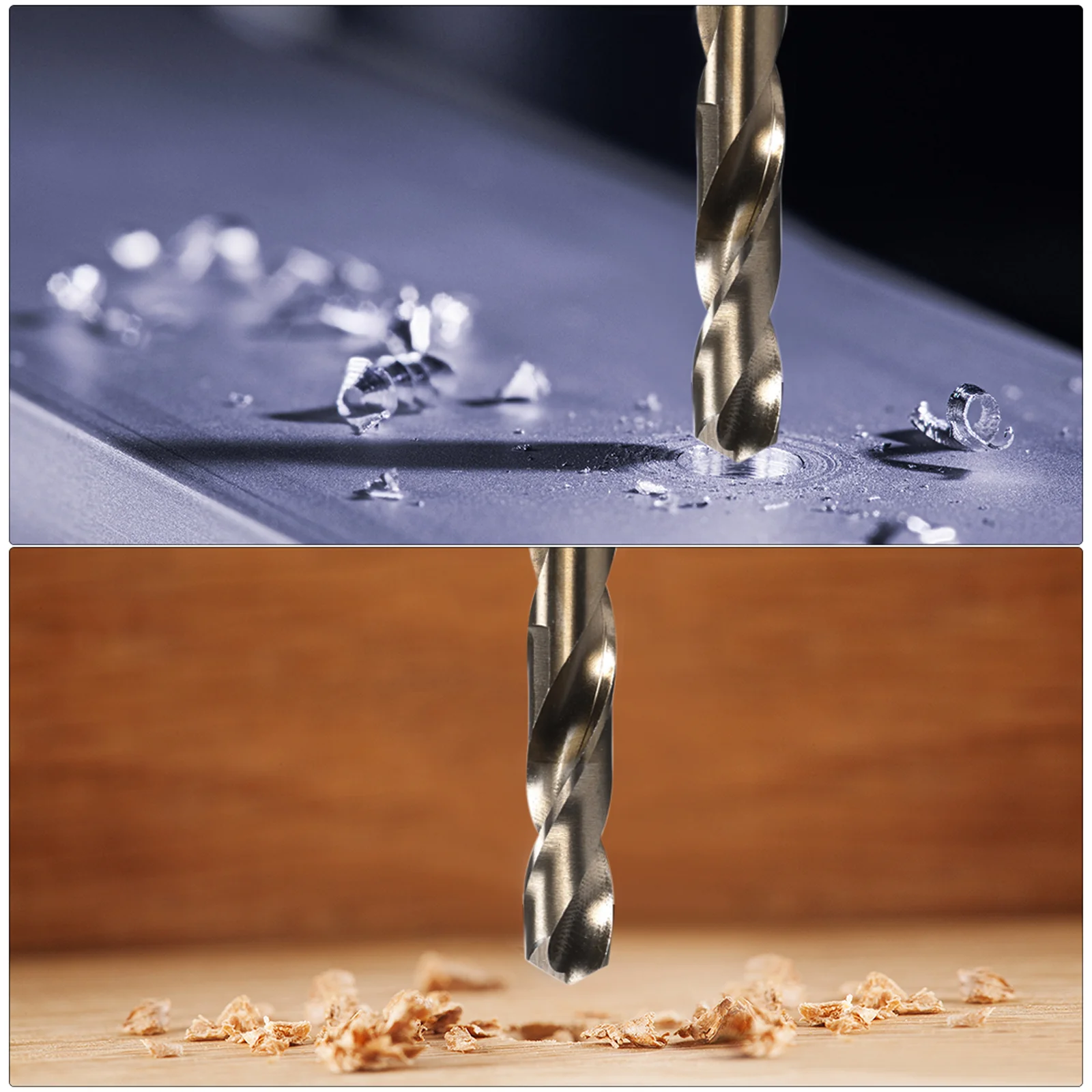 Uxcell 2pcs Reduced Shank Twist Drill Bits 13.5mm Nitride & Titanium Coated HSS-6542 - Image 4