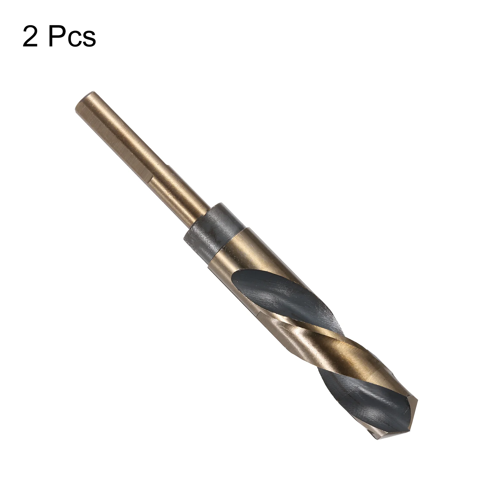 Uxcell 2pcs Reduced Shank Twist Drill Bits 19mm HSS-4341 Nitride & Titanium Coated - Image 5