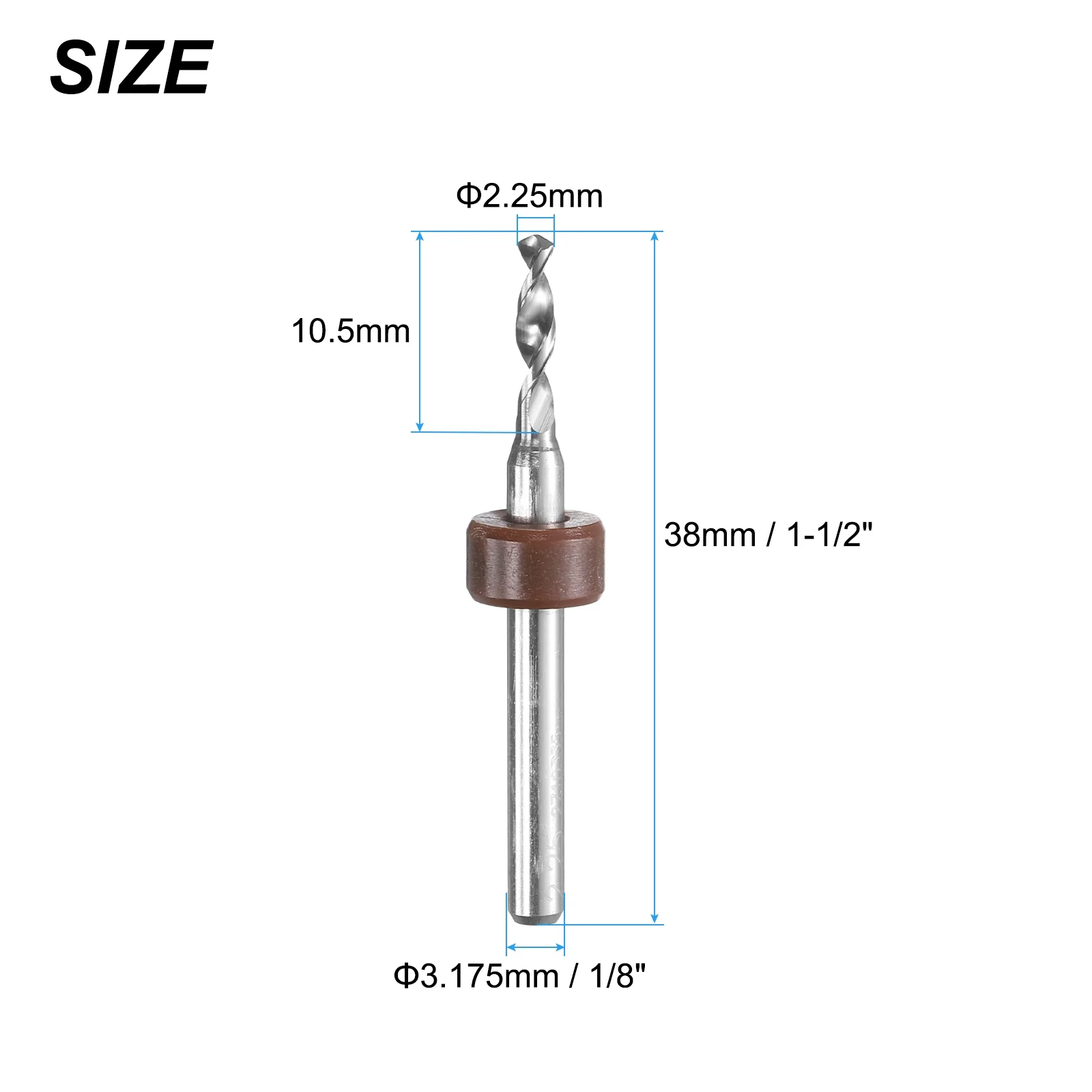 Uxcell 2.25mm Tungsten Carbide CNC Engraving Print Circuit Board PCB Drill Bits 10 Pcs - Image 2