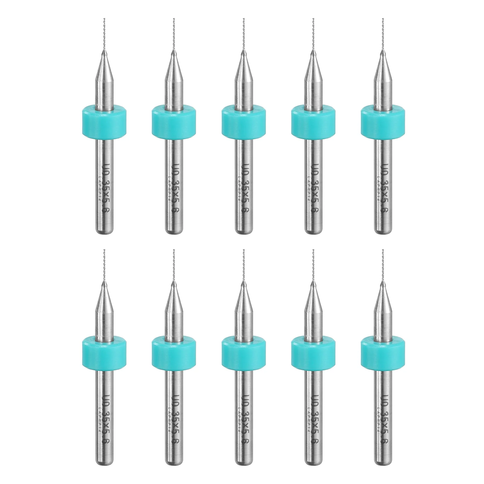 Uxcell 0.35mm Tungsten Carbide CNC Engraving Print Circuit Board PCB Drill Bits 10 Pcs