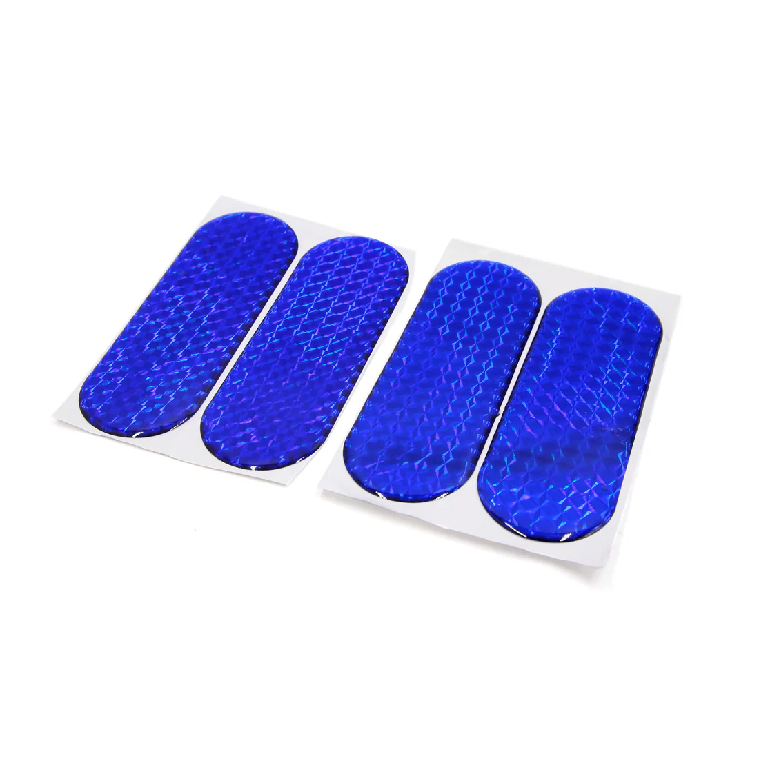 Uxcell 4pcs Blue Reflective Safety Warning Self Adhesive Reflector Tape Sticker for Car - Image 3