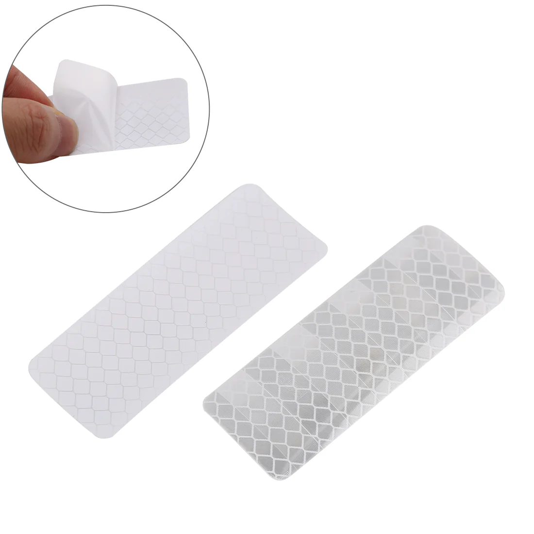 Car Reflective Stickers Night Visibility Warning Rear Bumper Tape Universal Adhesive Decal for Auto Silver Tone 3 x 8cm 12pcs - Image 5