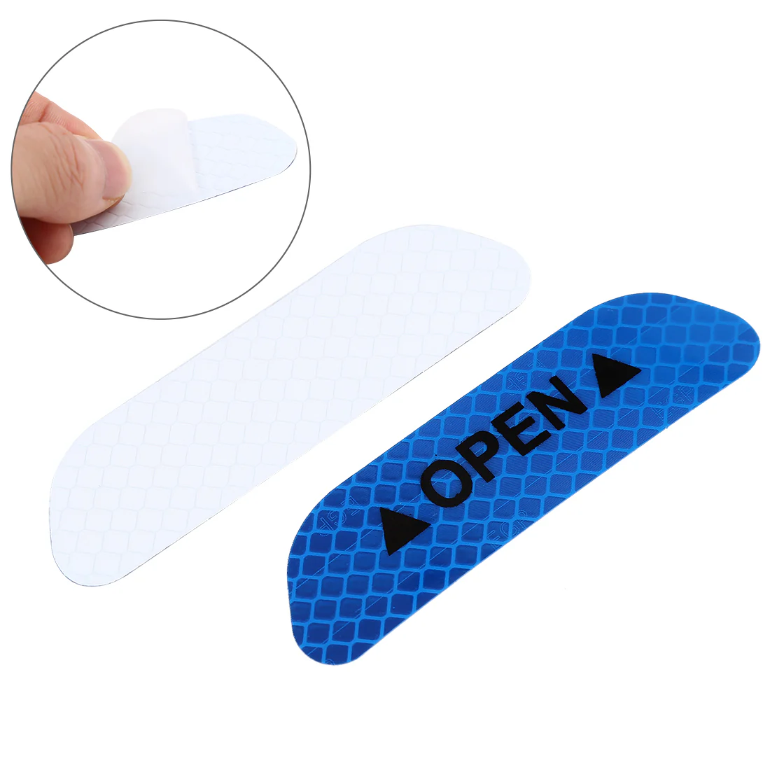 Car Reflective Stickers Night Visibility Warning Reflective Door Open Sign Tape Universal Adhesive for Auto 9.5 x 2.5cm Blue 12pcs - Image 5