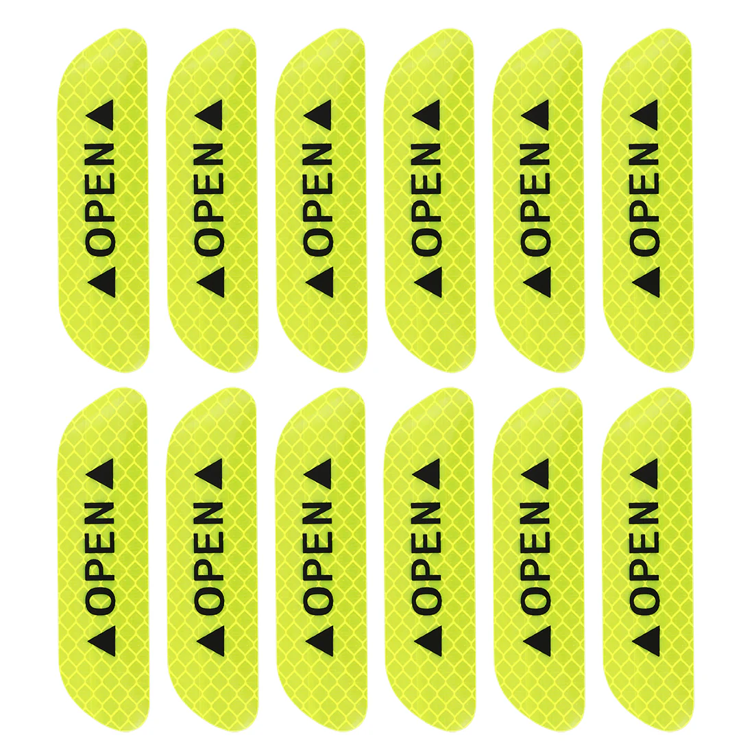 12pcs Reflector Car Door Open Sign Reflective Stickers Tape 9.5 x 2.5cm - Image 2